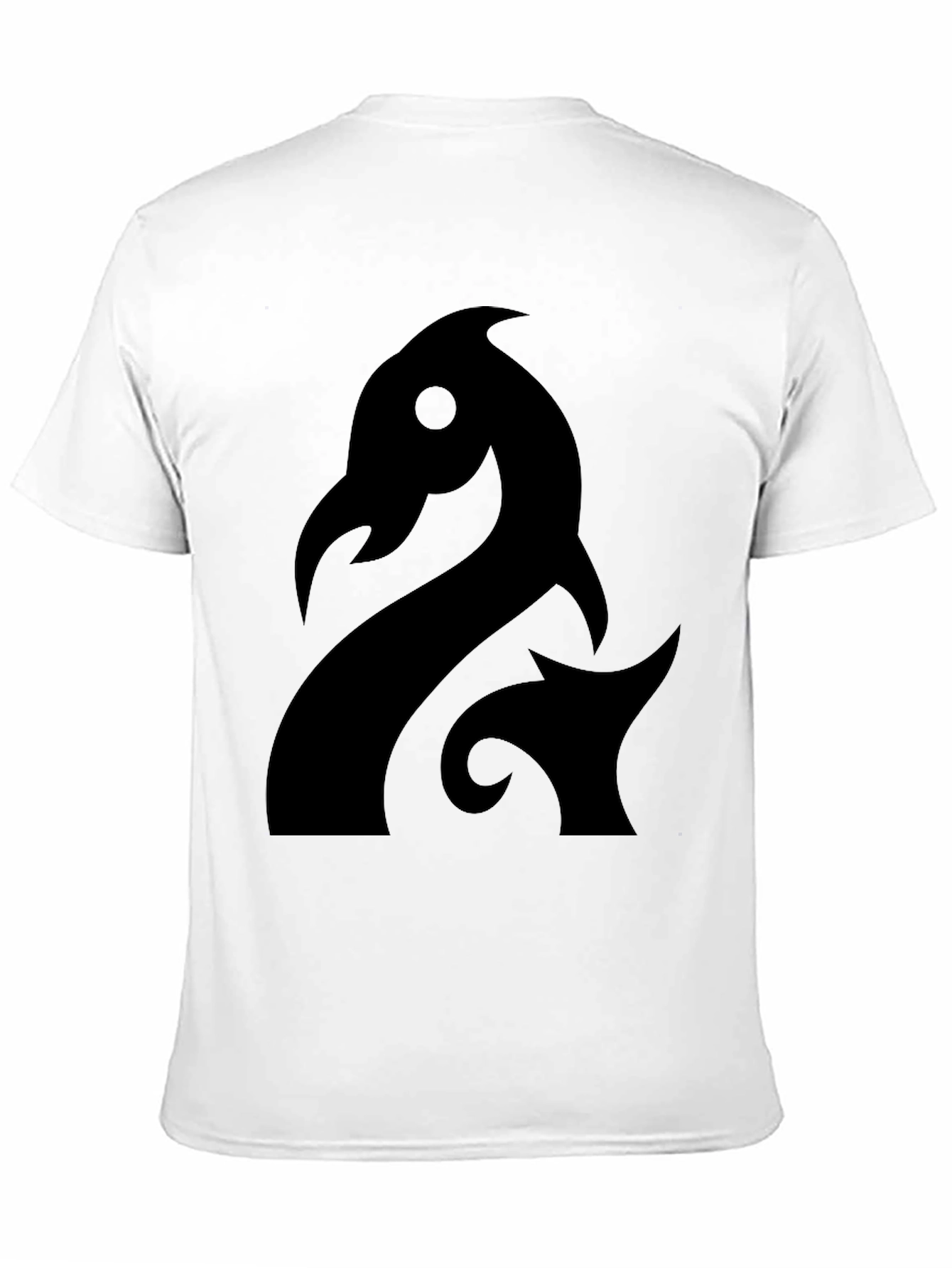Stylized Dragon Graphic Black T-Shirt