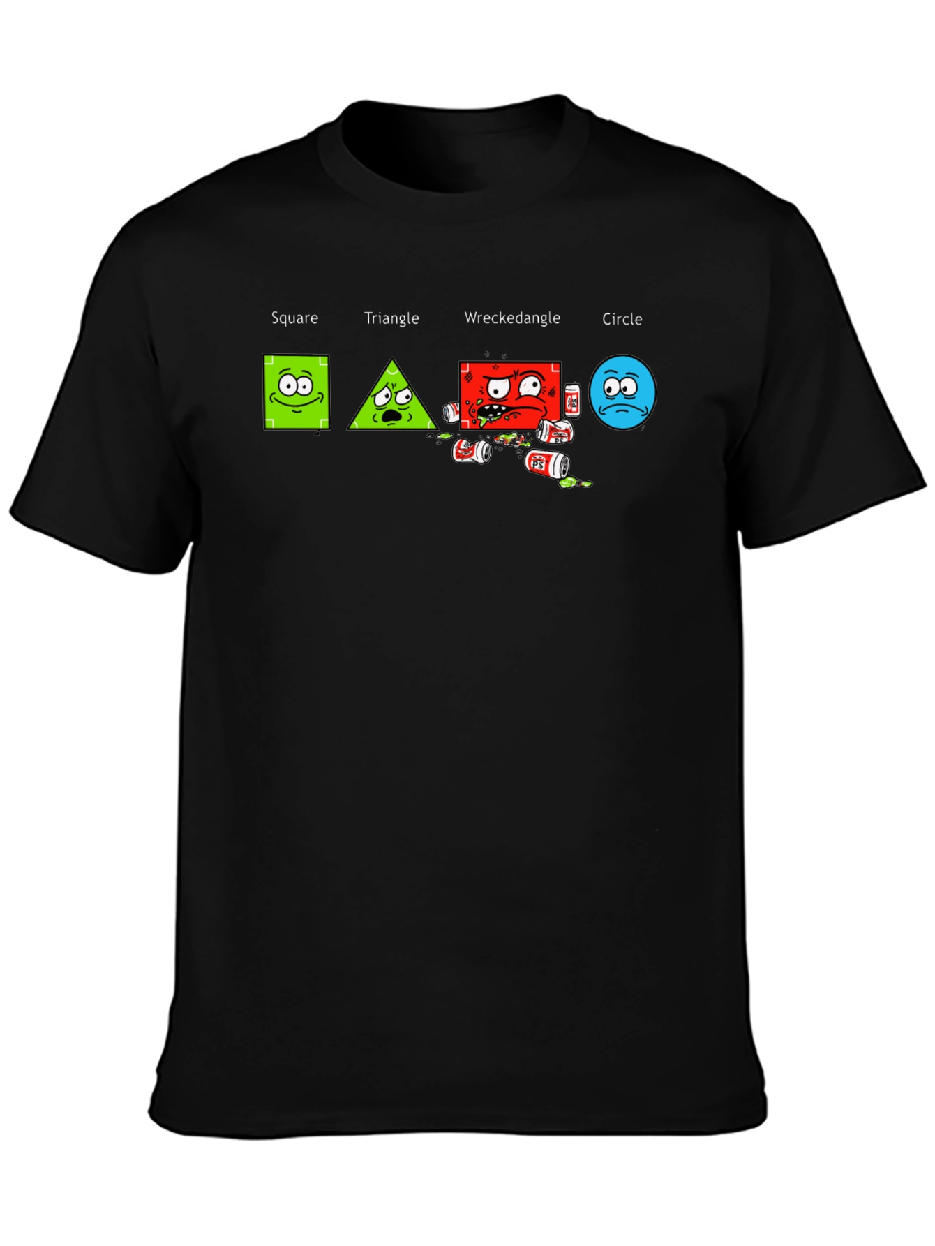 Drunk Geometry Mens Graphic T-Shirt