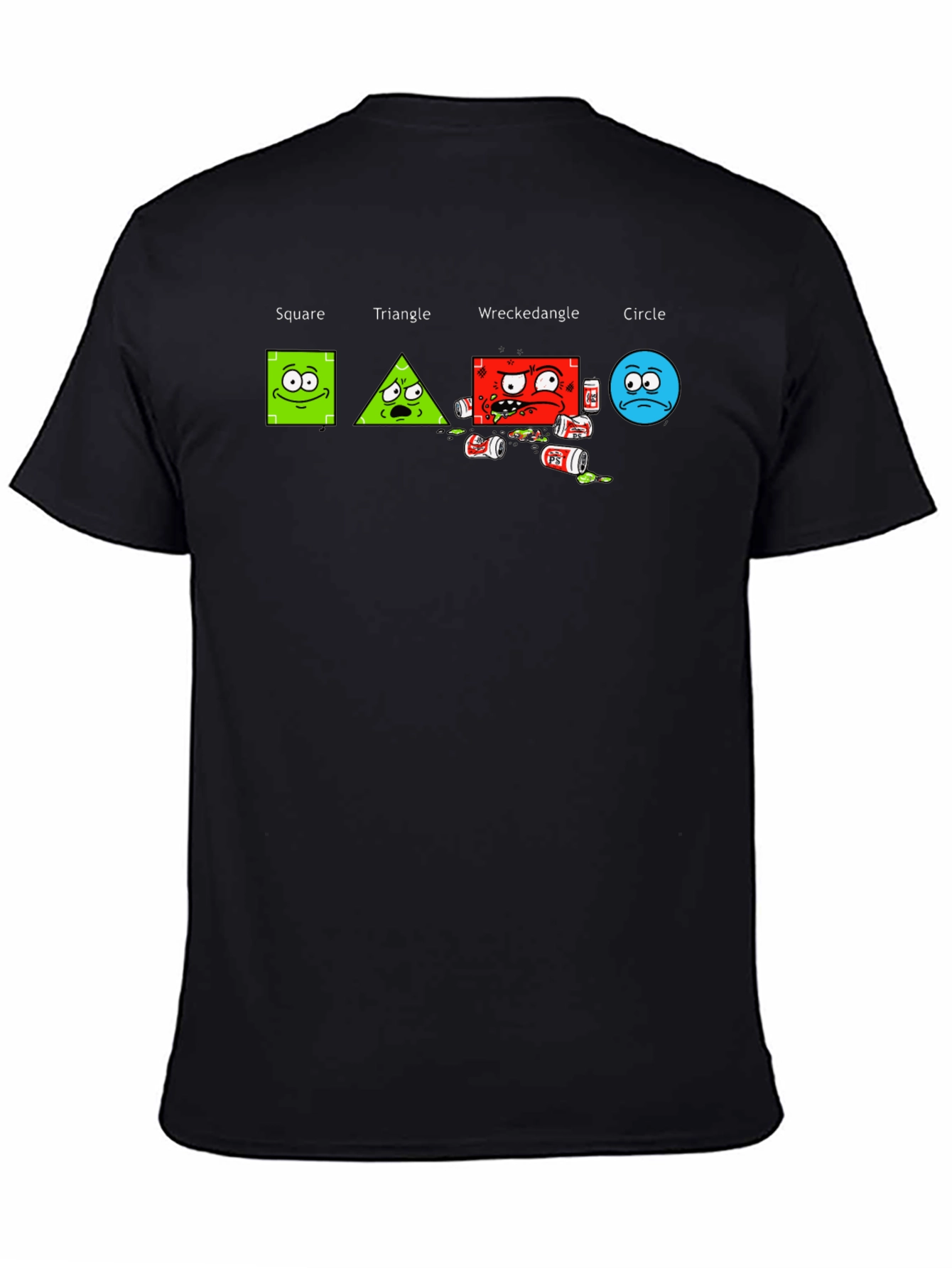 Drunk Geometry Mens Graphic T-Shirt