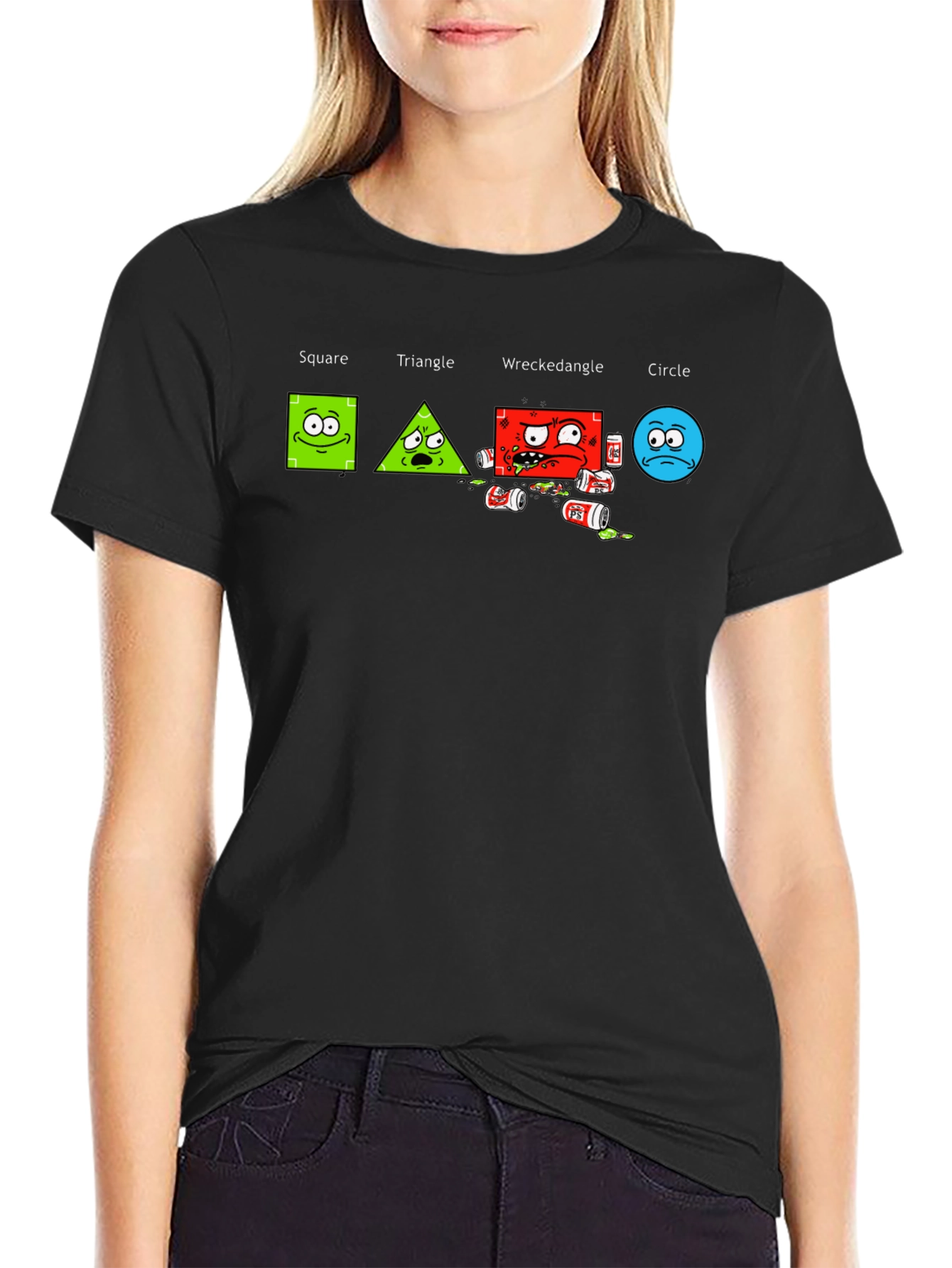 Drunk Geometry Mens Graphic T-Shirt