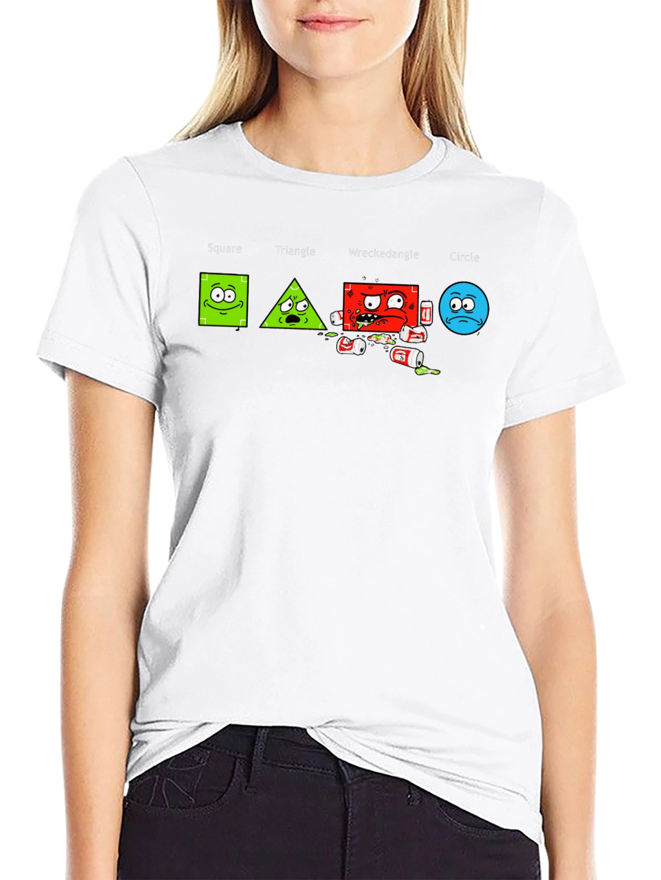 Drunk Geometry Mens Graphic T-Shirt