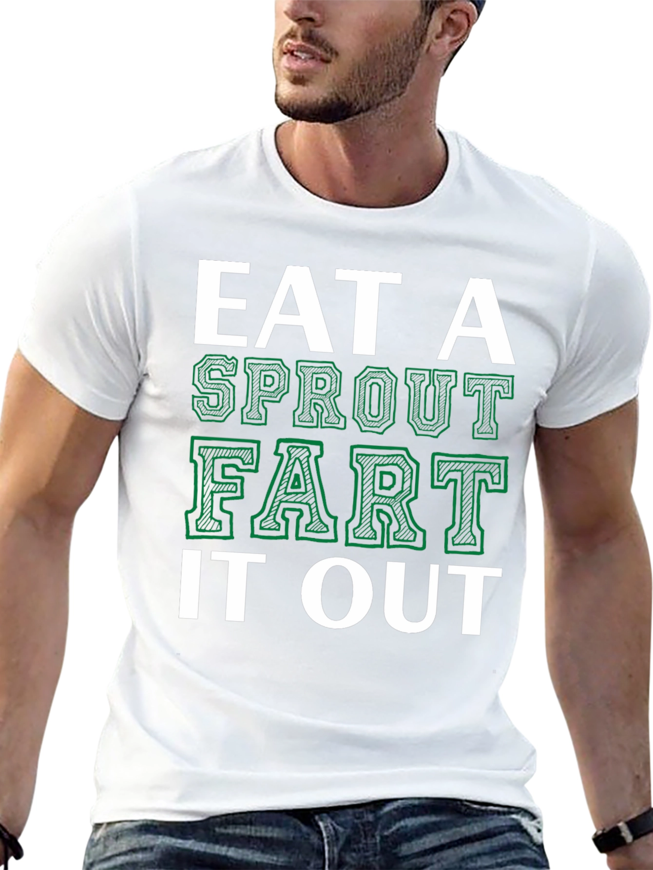 Eat a Sprout Fart It Out Mens Graphic Tee