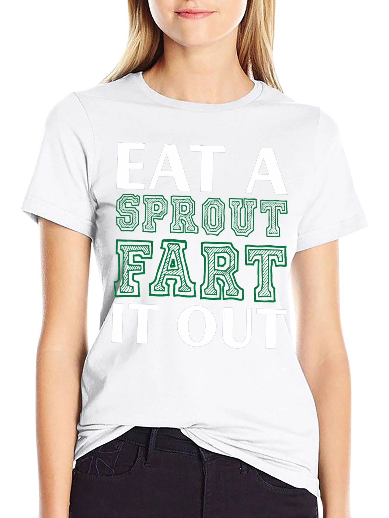 Eat a Sprout Fart It Out Mens Graphic Tee