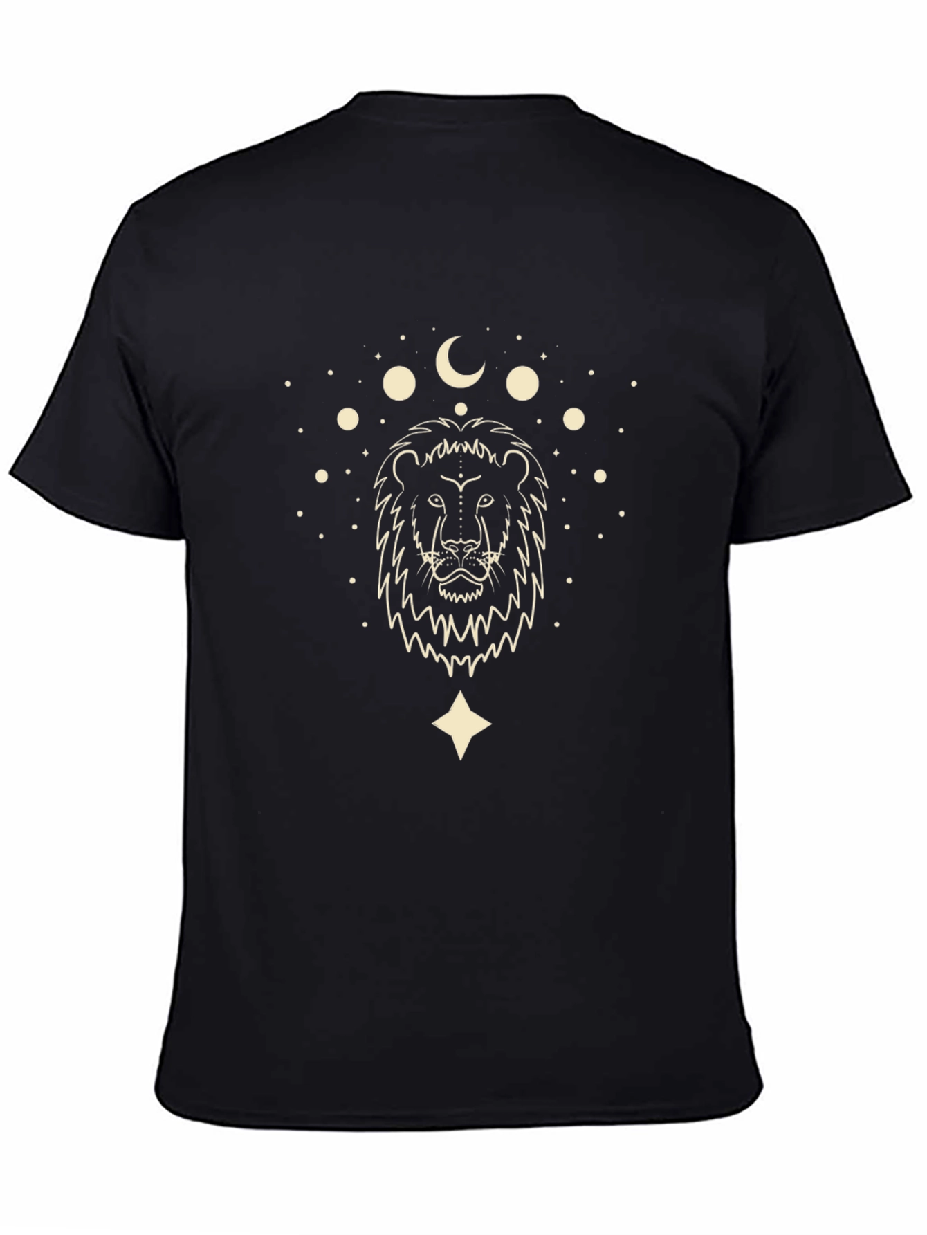 Lion & Moon Graphic Tee - Black