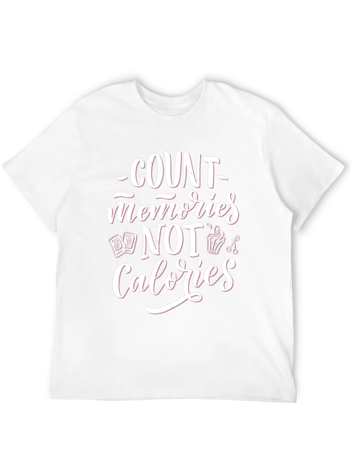 Count Memories Not Calories Black Graphic Tee