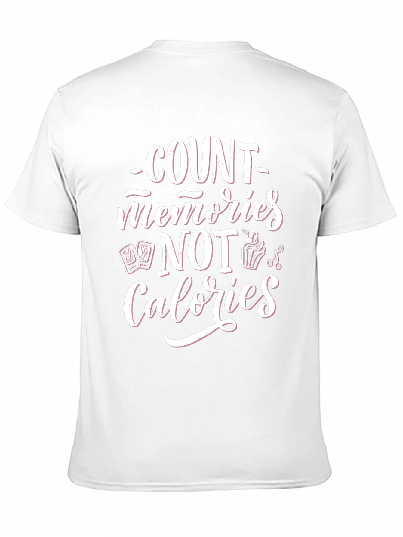 Count Memories Not Calories Black Graphic Tee