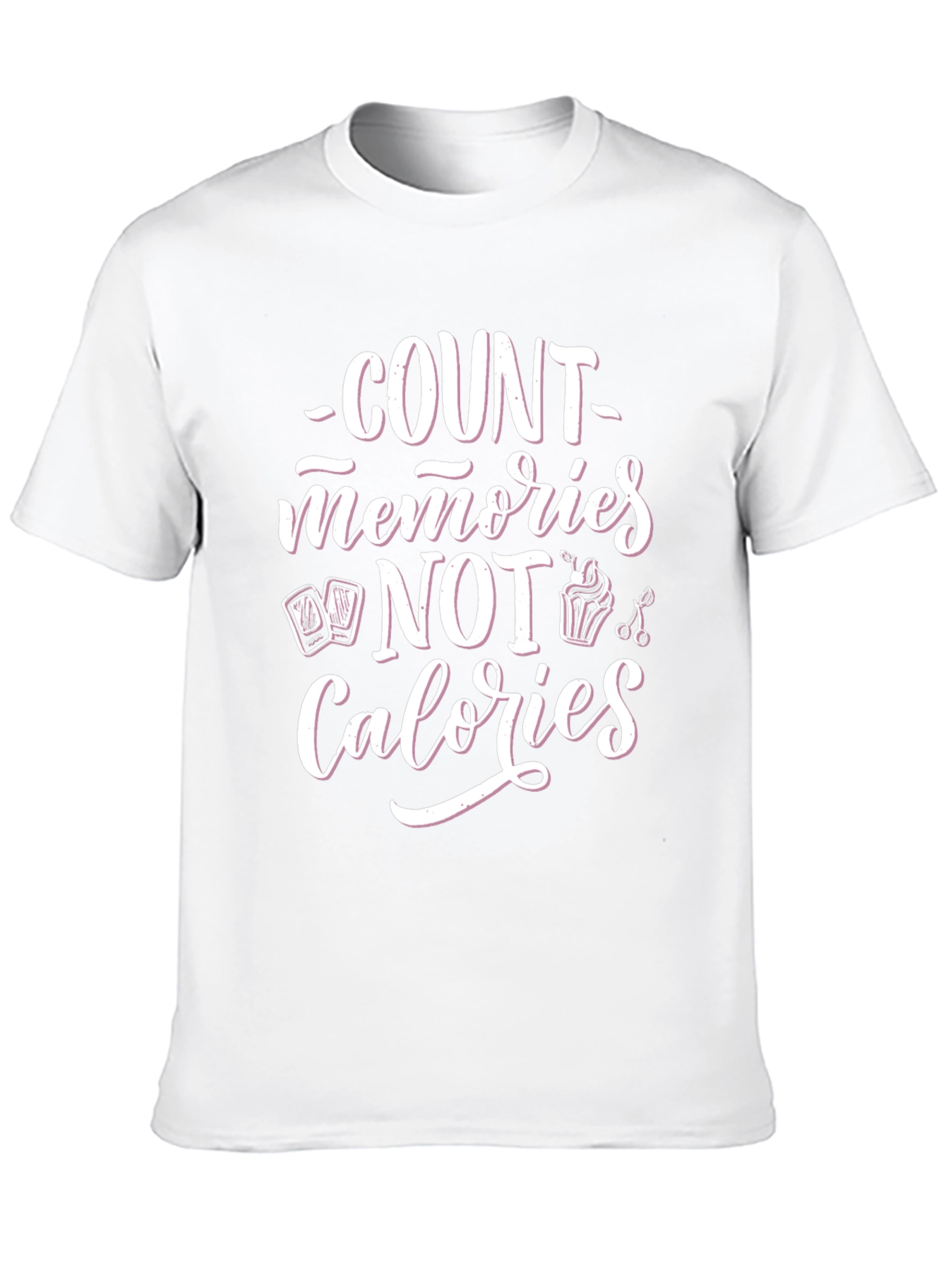Count Memories Not Calories Black Graphic Tee