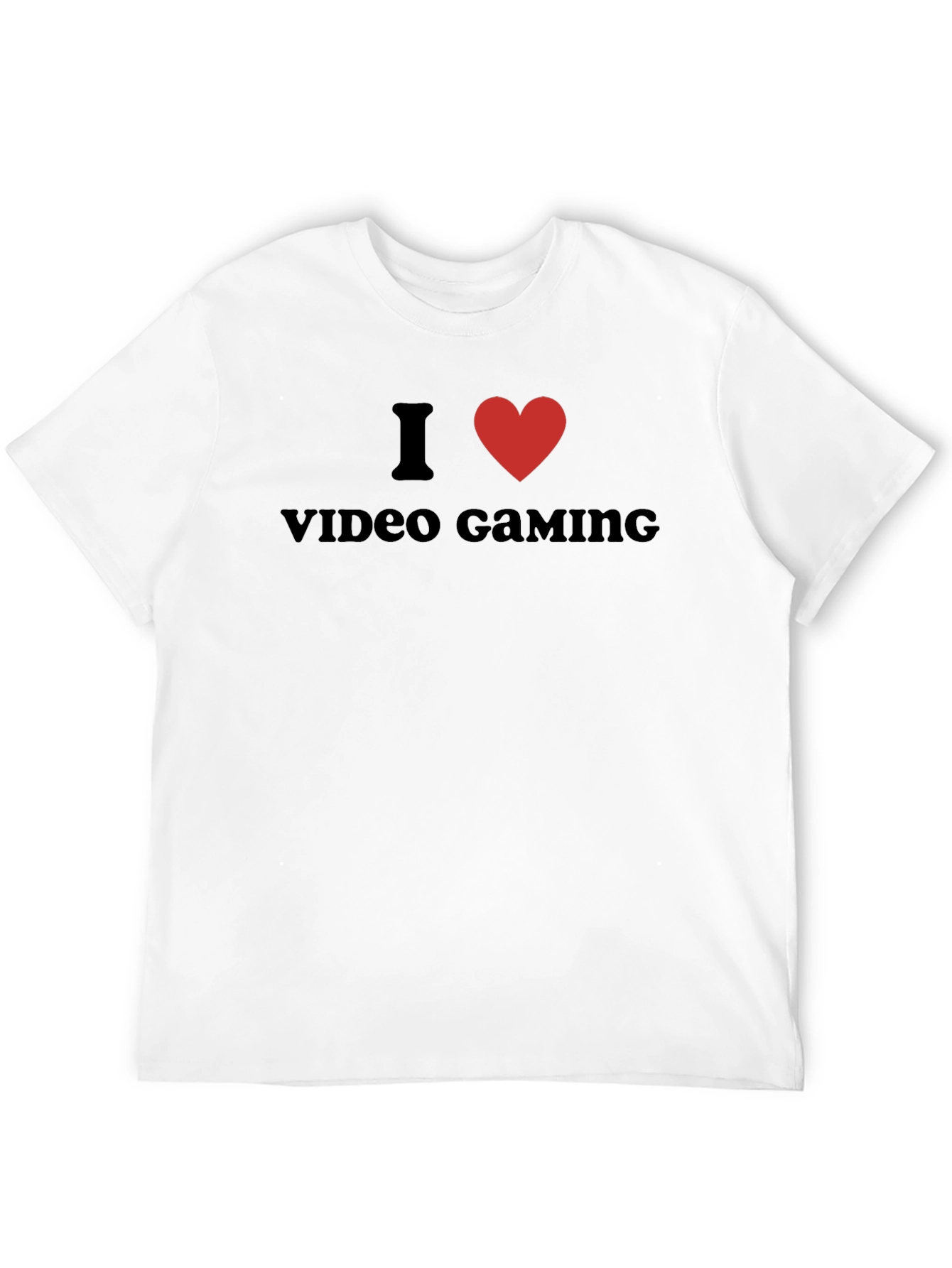 I Love Video Gaming Black Graphic Tee Shirt