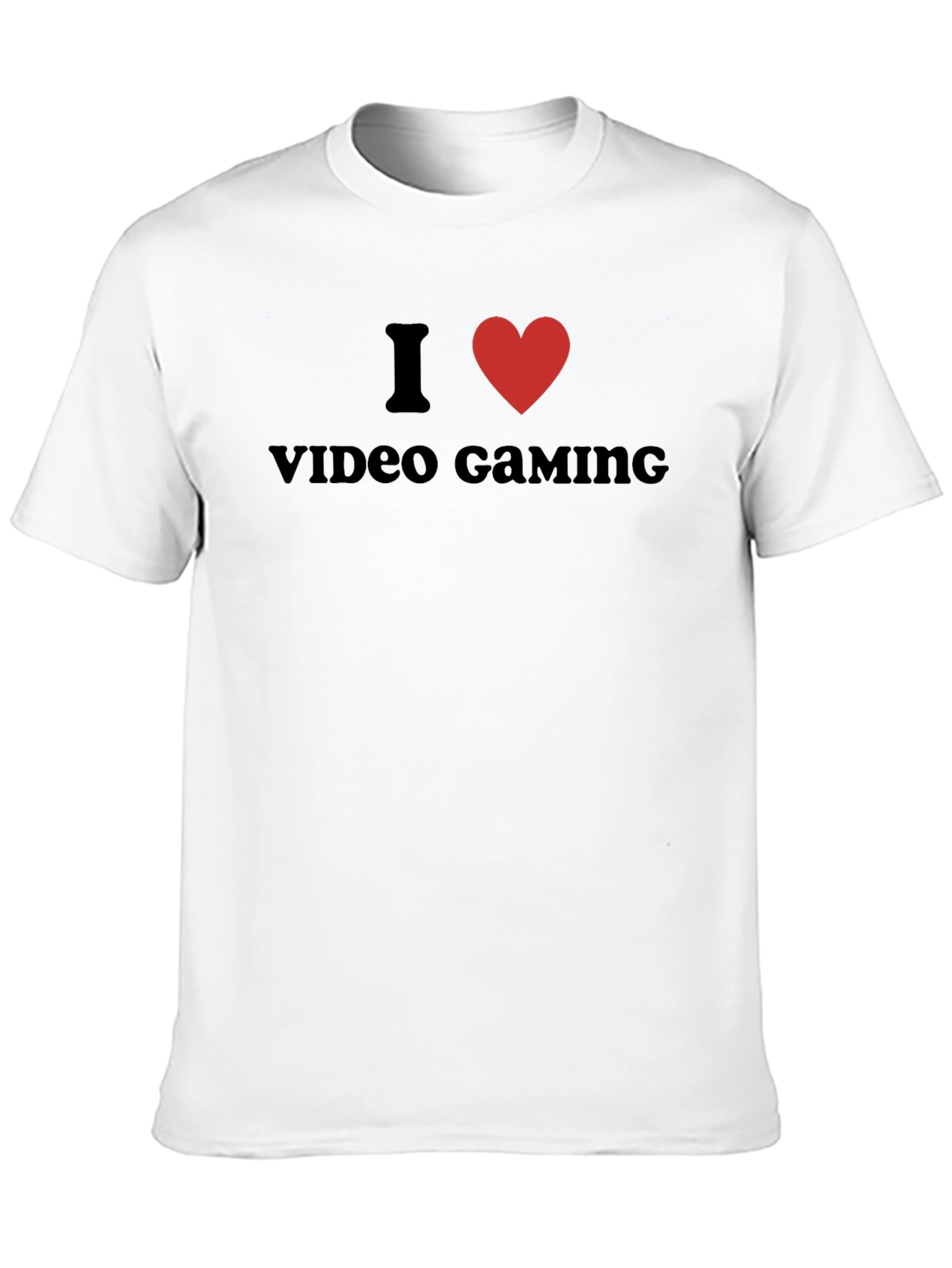 I Love Video Gaming Black Graphic Tee Shirt
