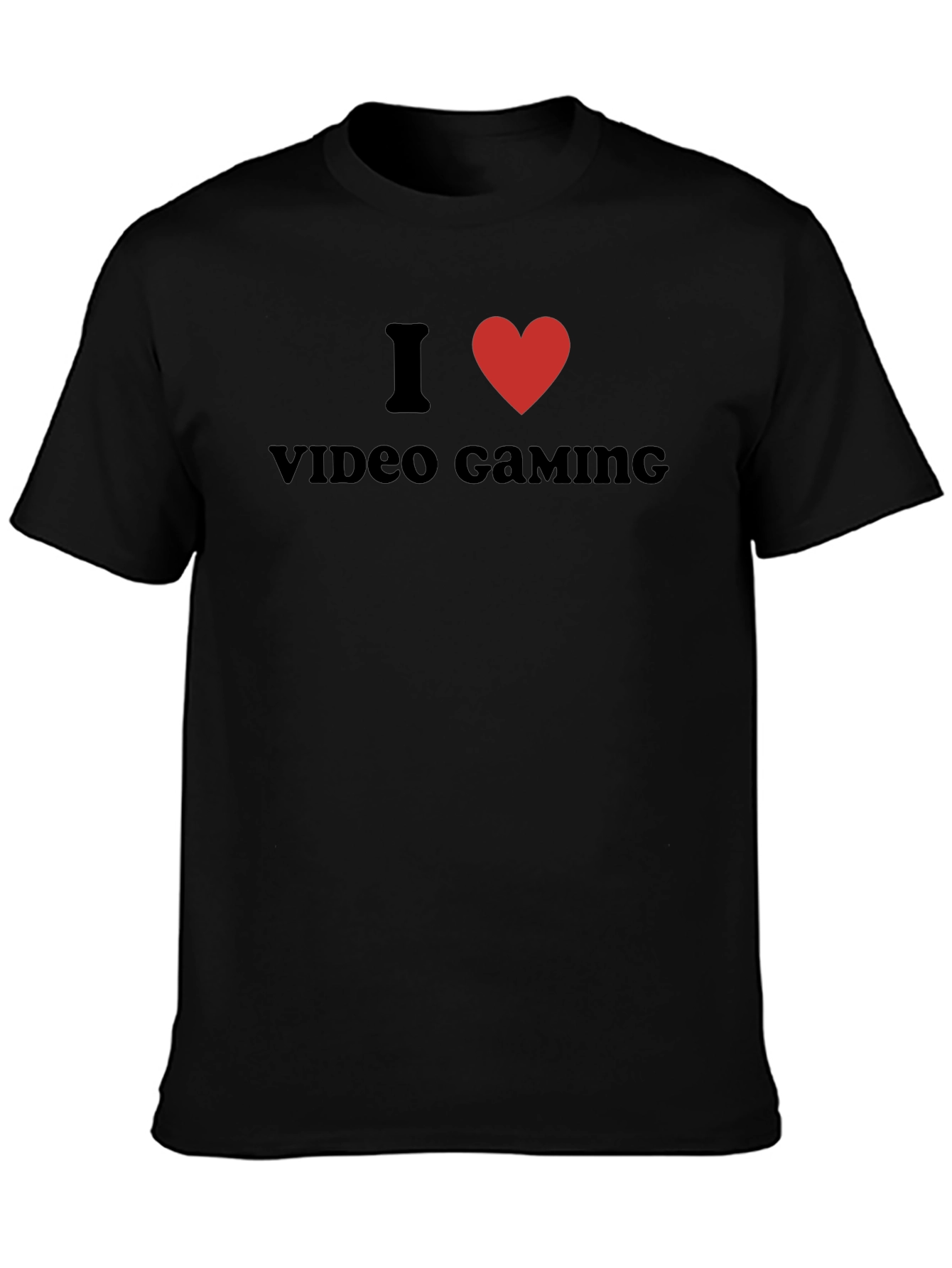 I Love Video Gaming Black Graphic Tee Shirt