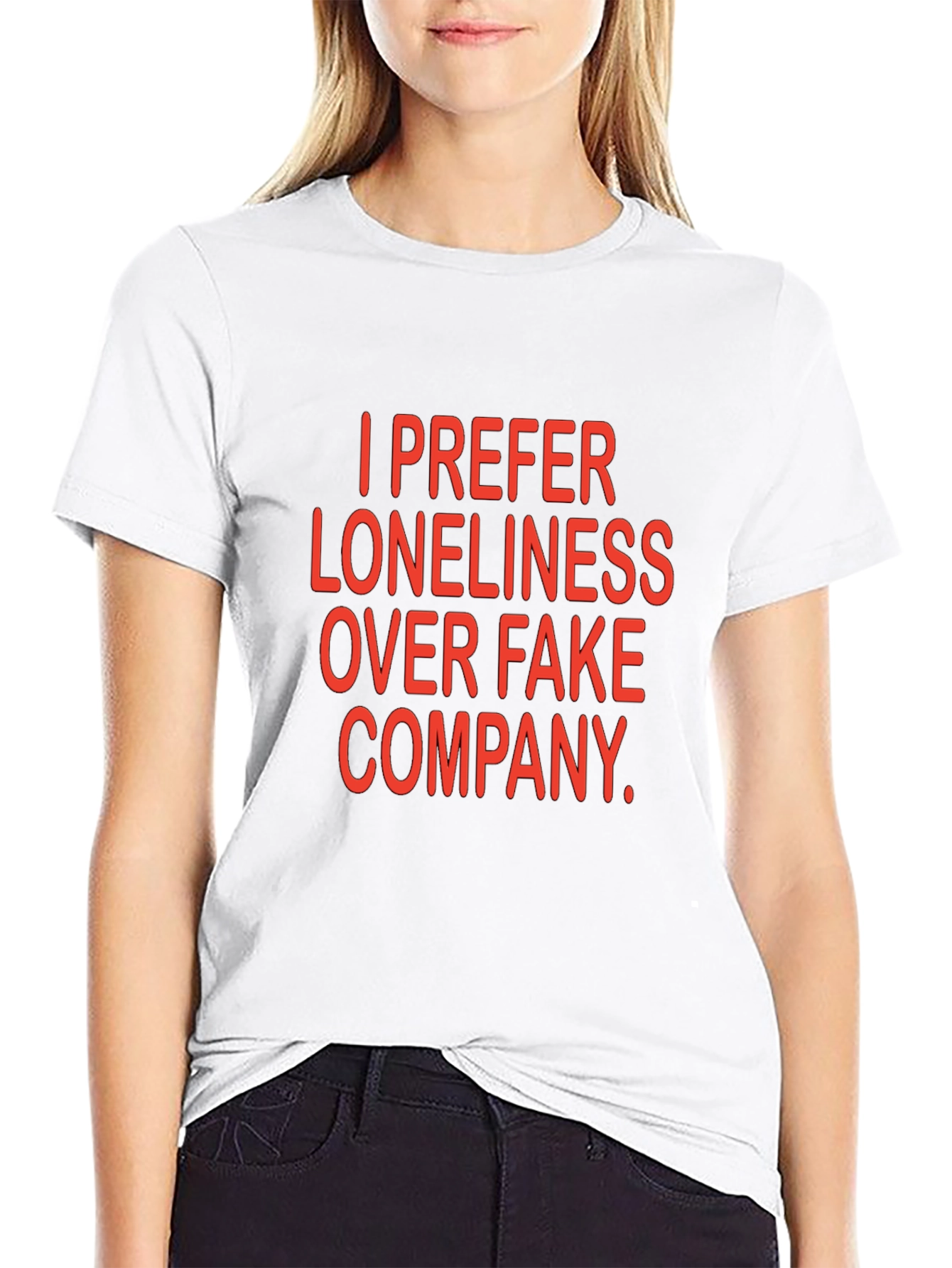 Loneliness Over Fake Company Graphic Tee