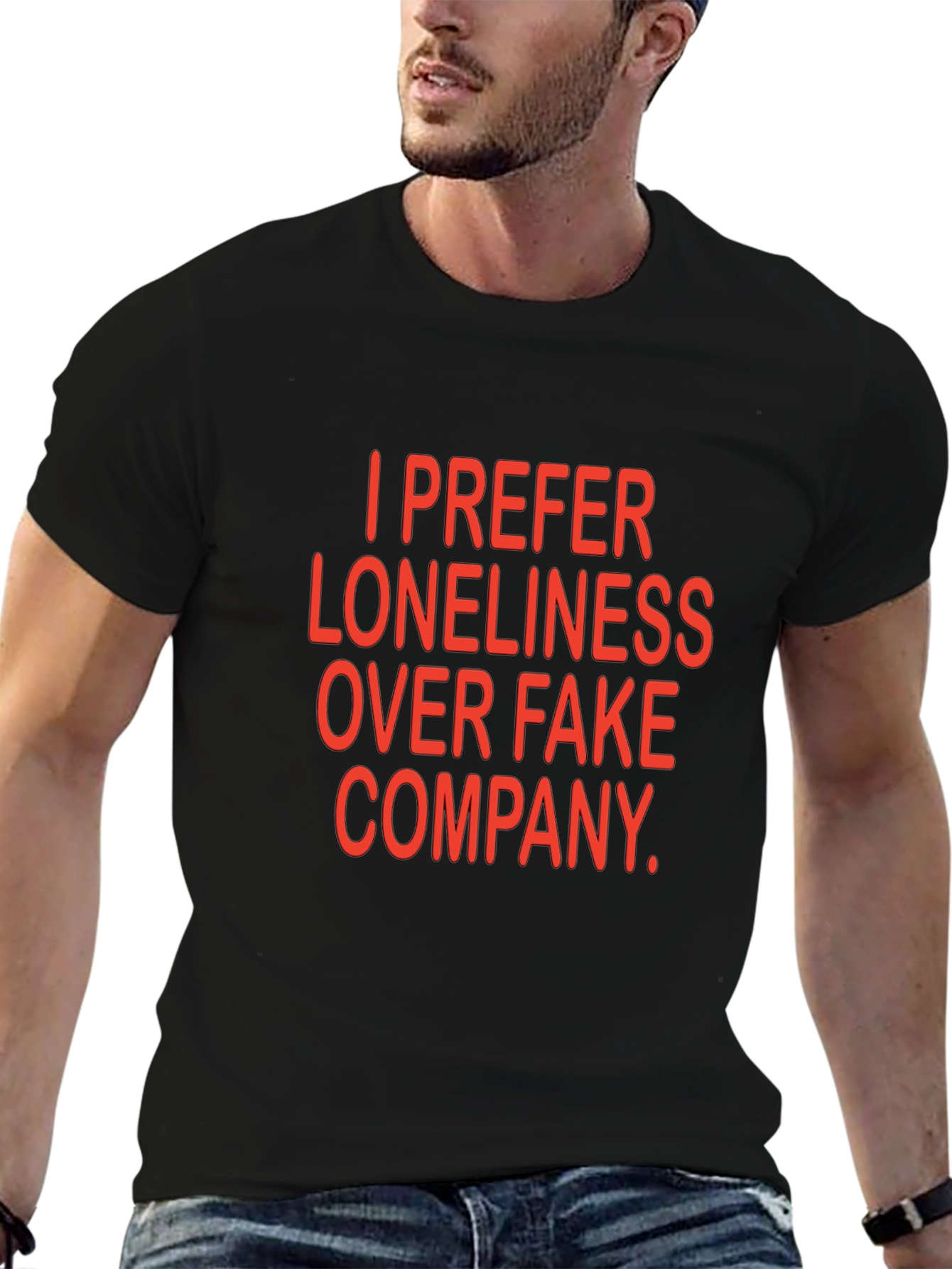 Loneliness Over Fake Company Graphic Tee