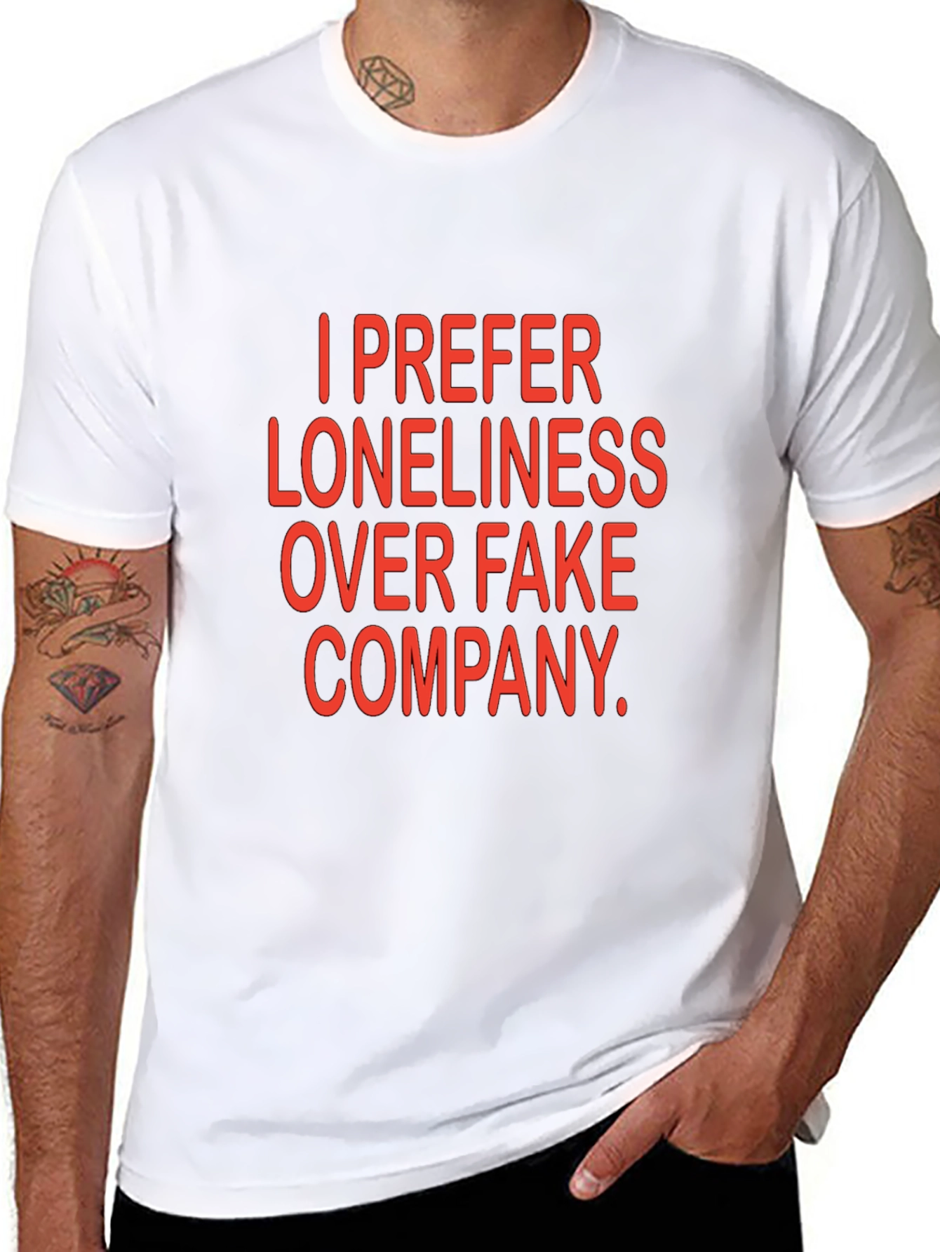 Loneliness Over Fake Company Graphic Tee