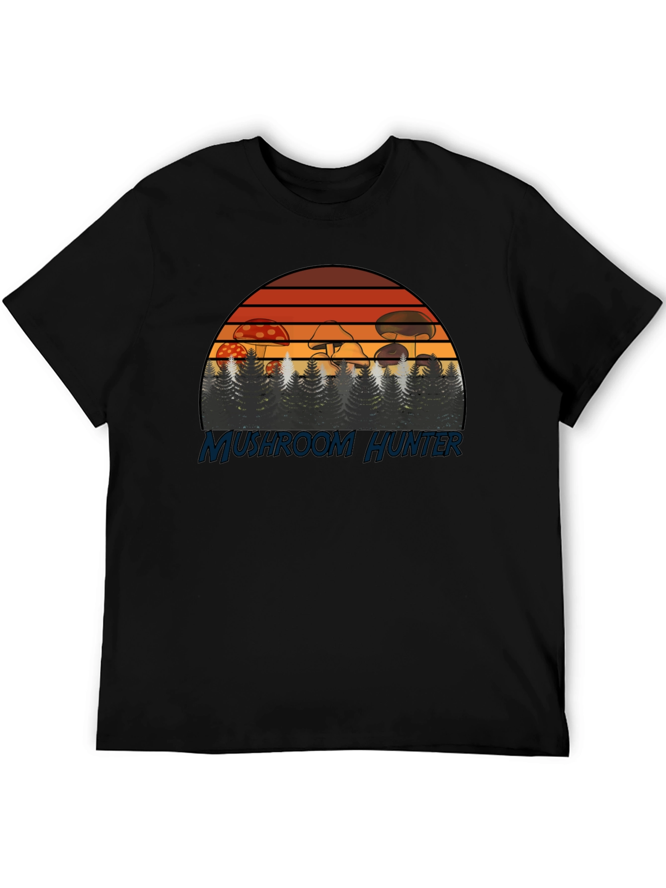 Mushroom Hunter T-Shirt - Retro Forest Design