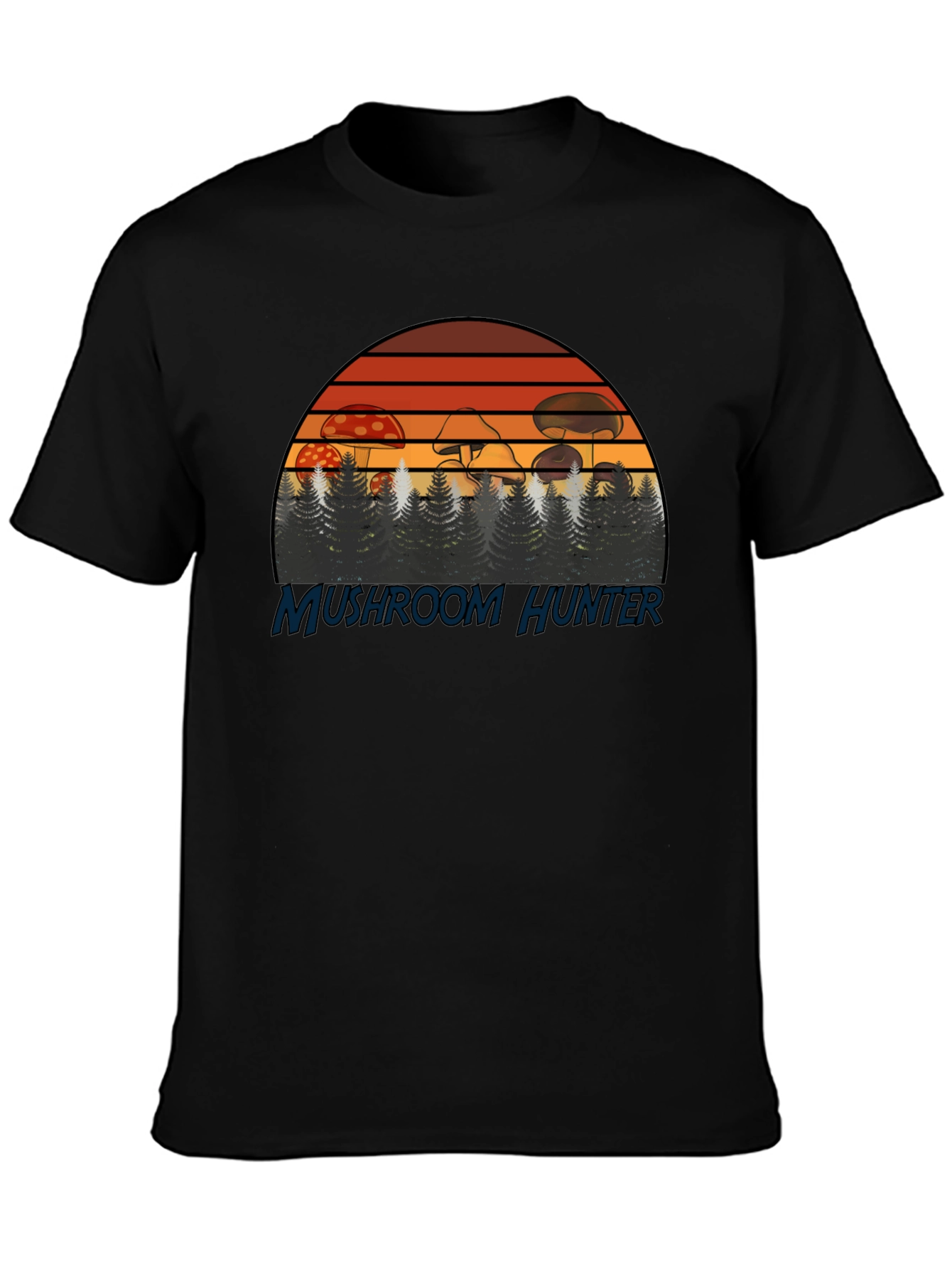 Mushroom Hunter T-Shirt - Retro Forest Design