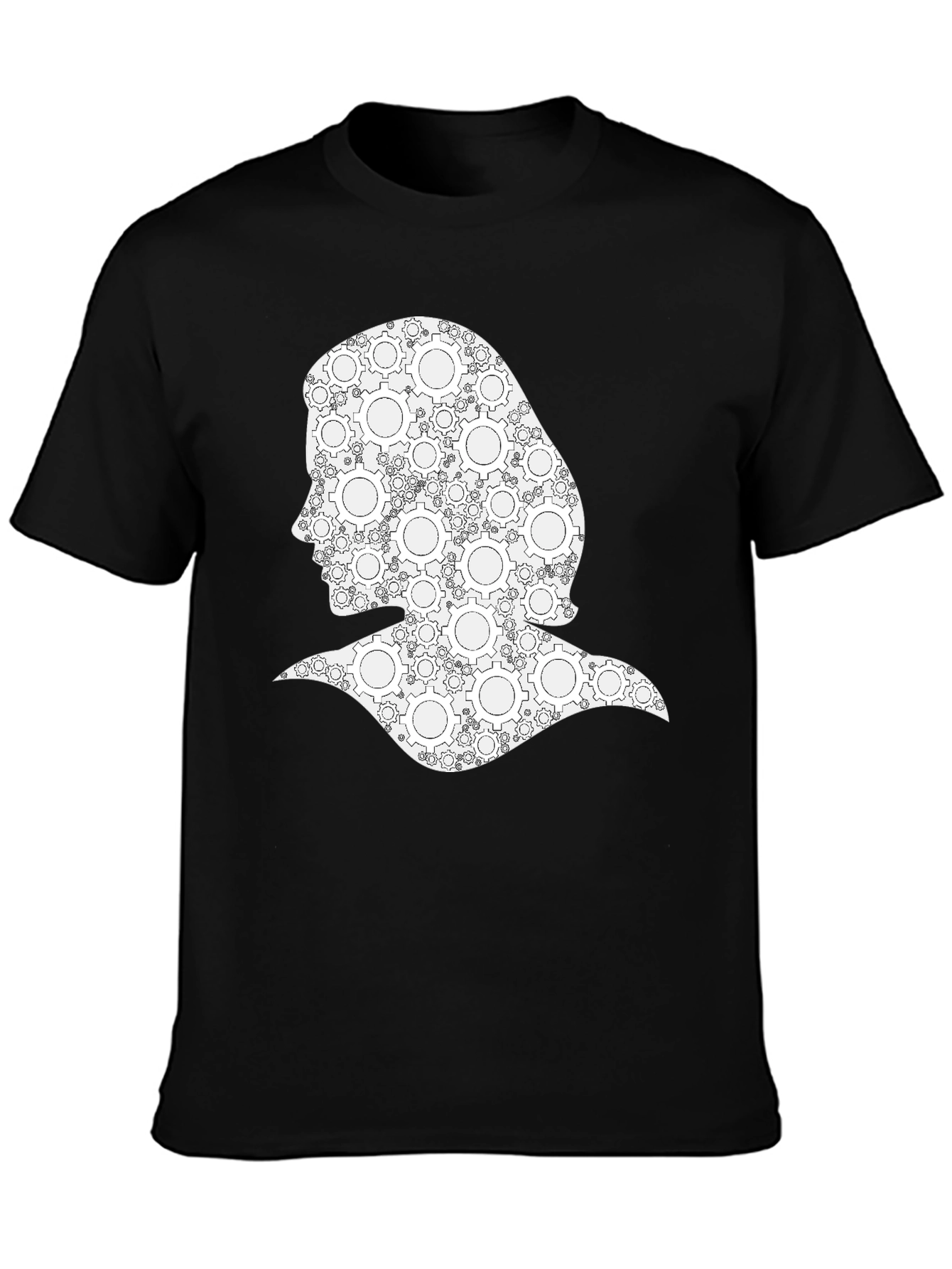 Gear Woman Graphic Tee - Black Cotton T-Shirt