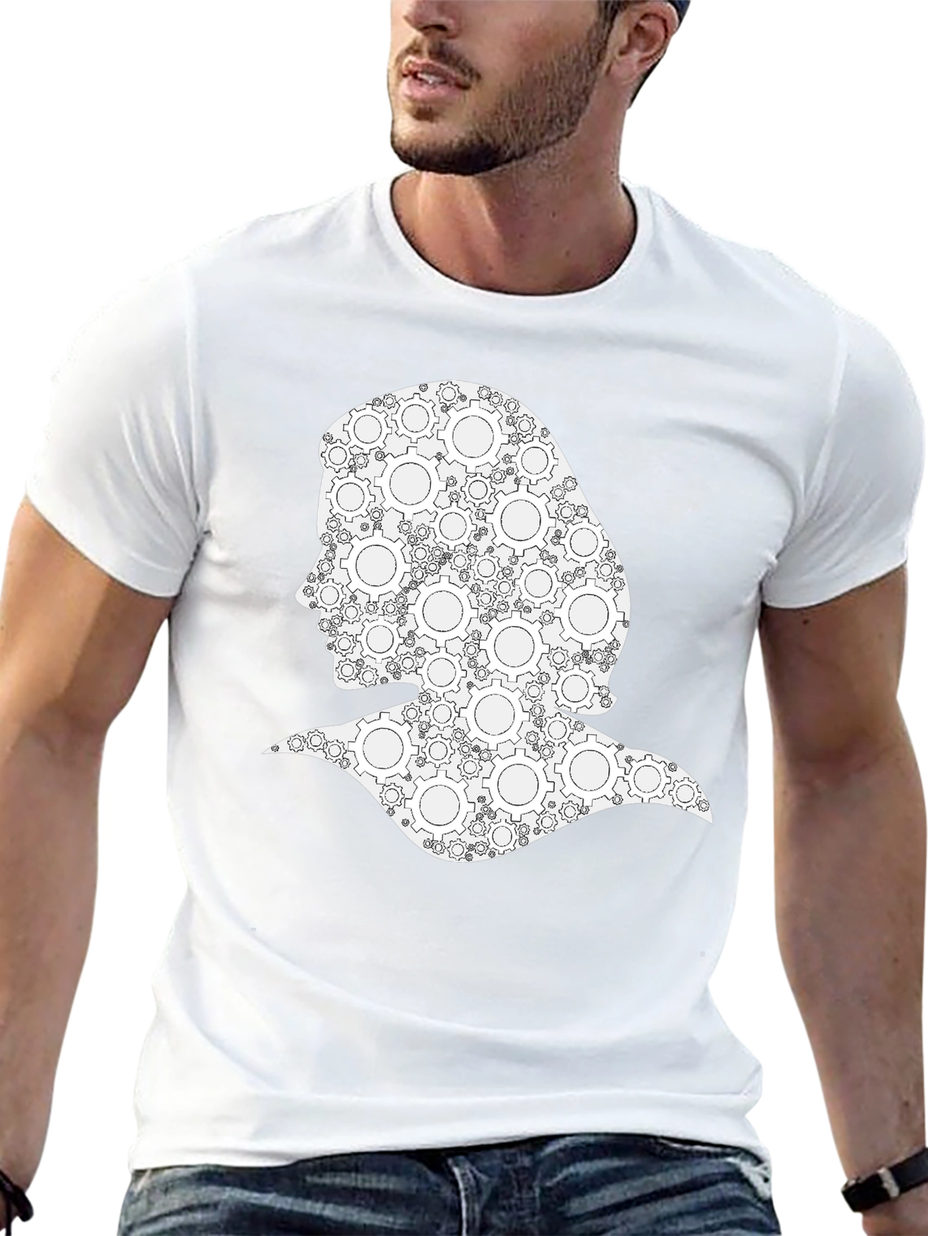 Gear Woman Graphic Tee - Black Cotton T-Shirt