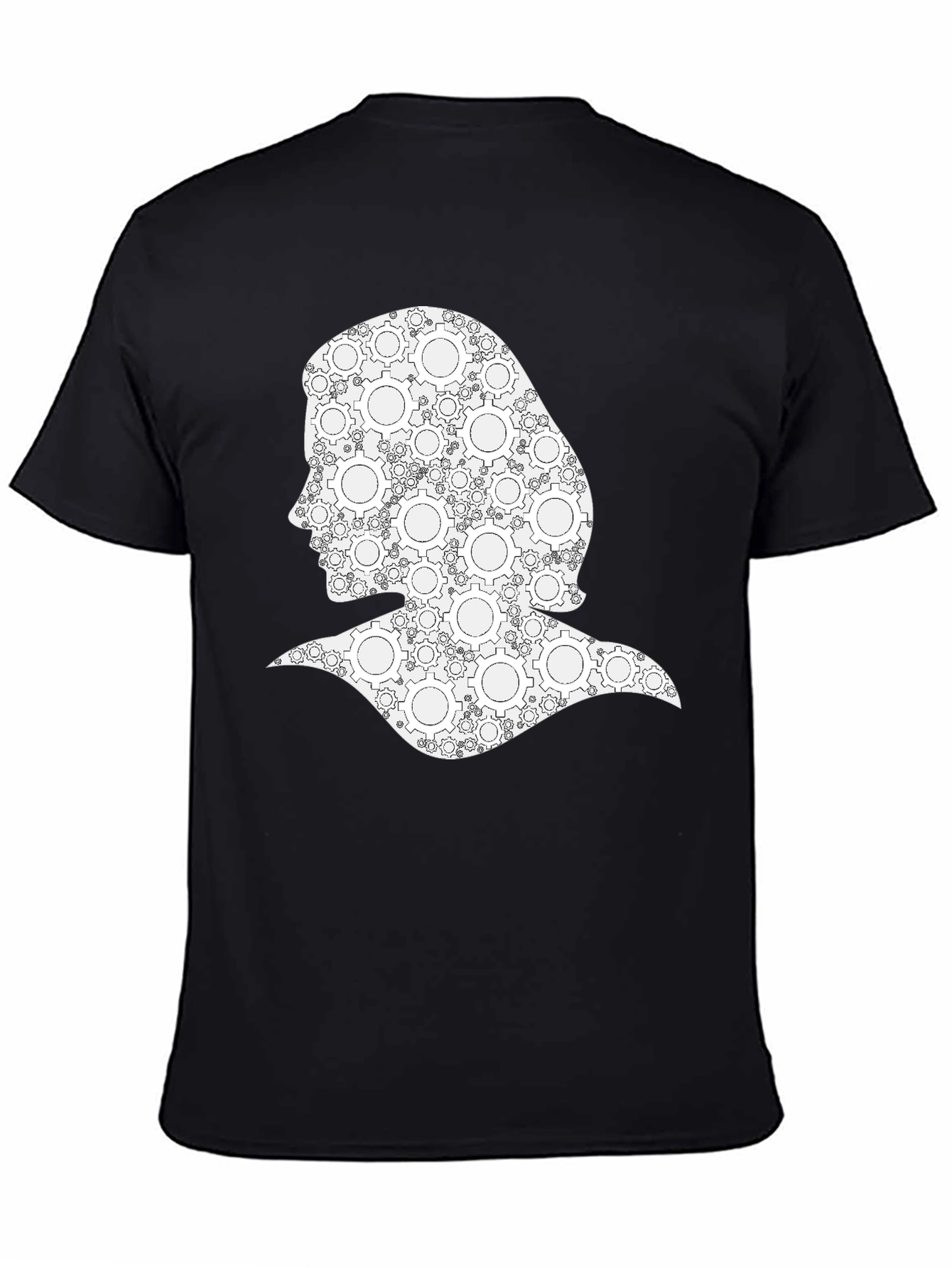 Gear Woman Graphic Tee - Black Cotton T-Shirt