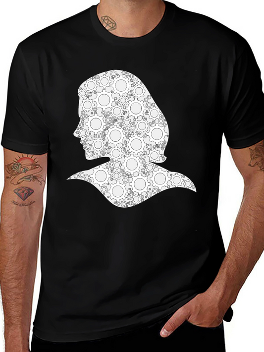 Gear Woman Graphic Tee - Black Cotton T-Shirt