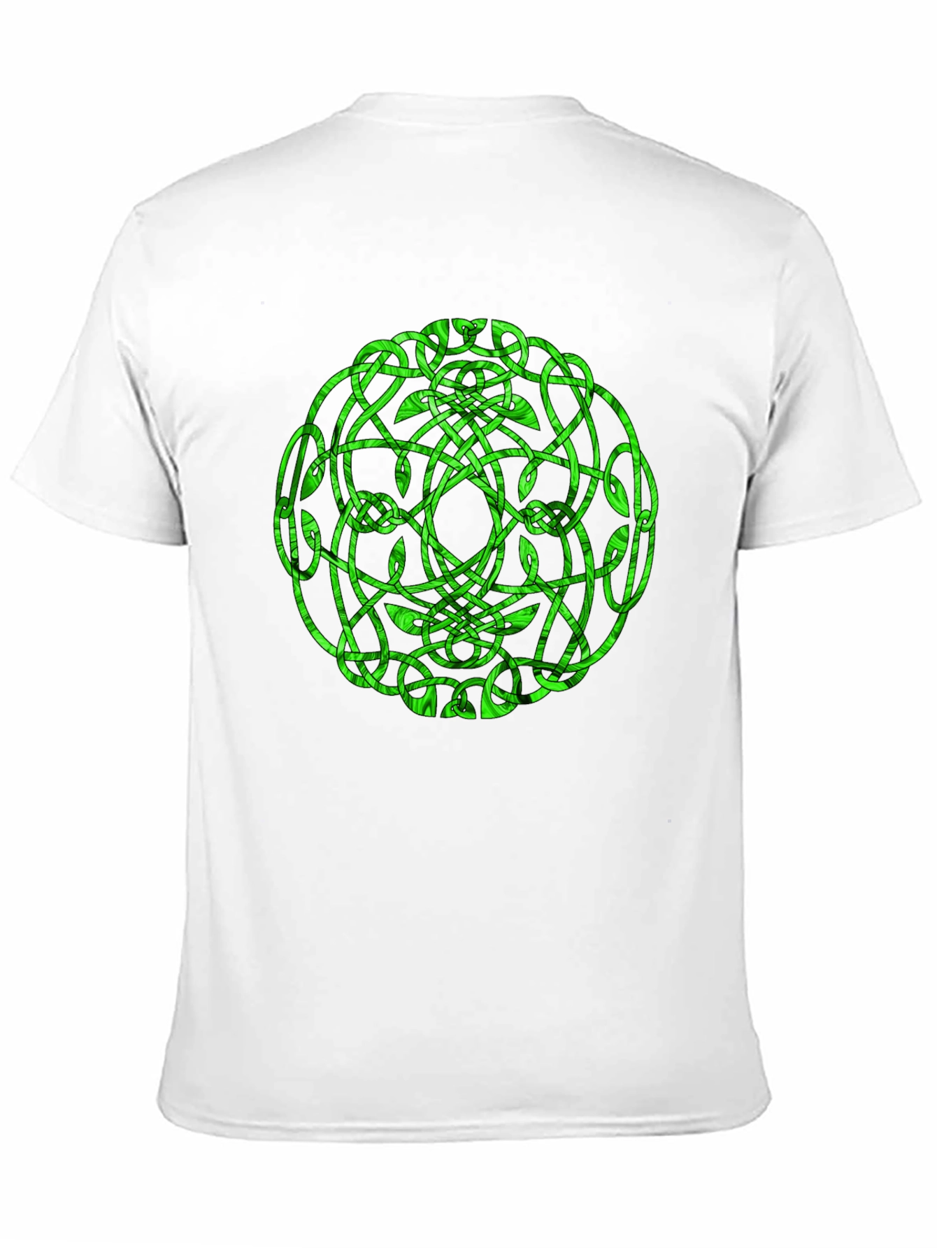 Celtic Knot Green Graphic Black T-Shirt