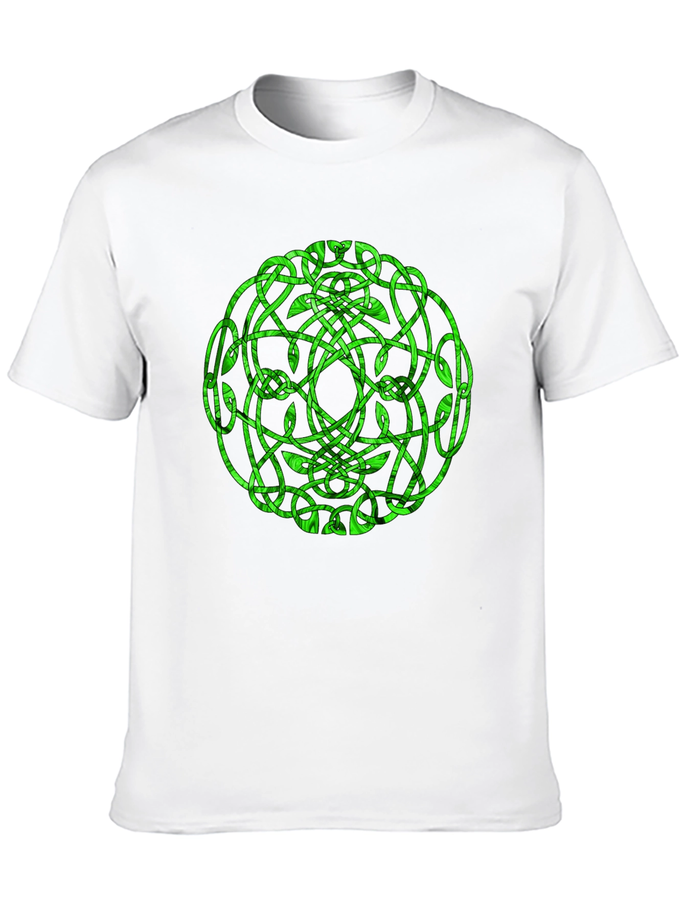 Celtic Knot Green Graphic Black T-Shirt