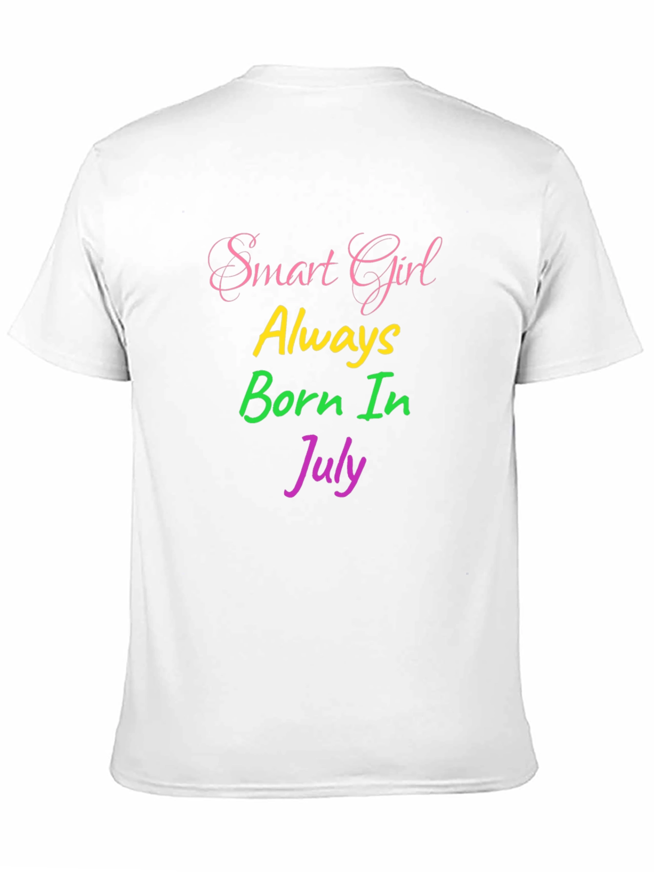 Smart Girl Born in July - Black T-Shirt