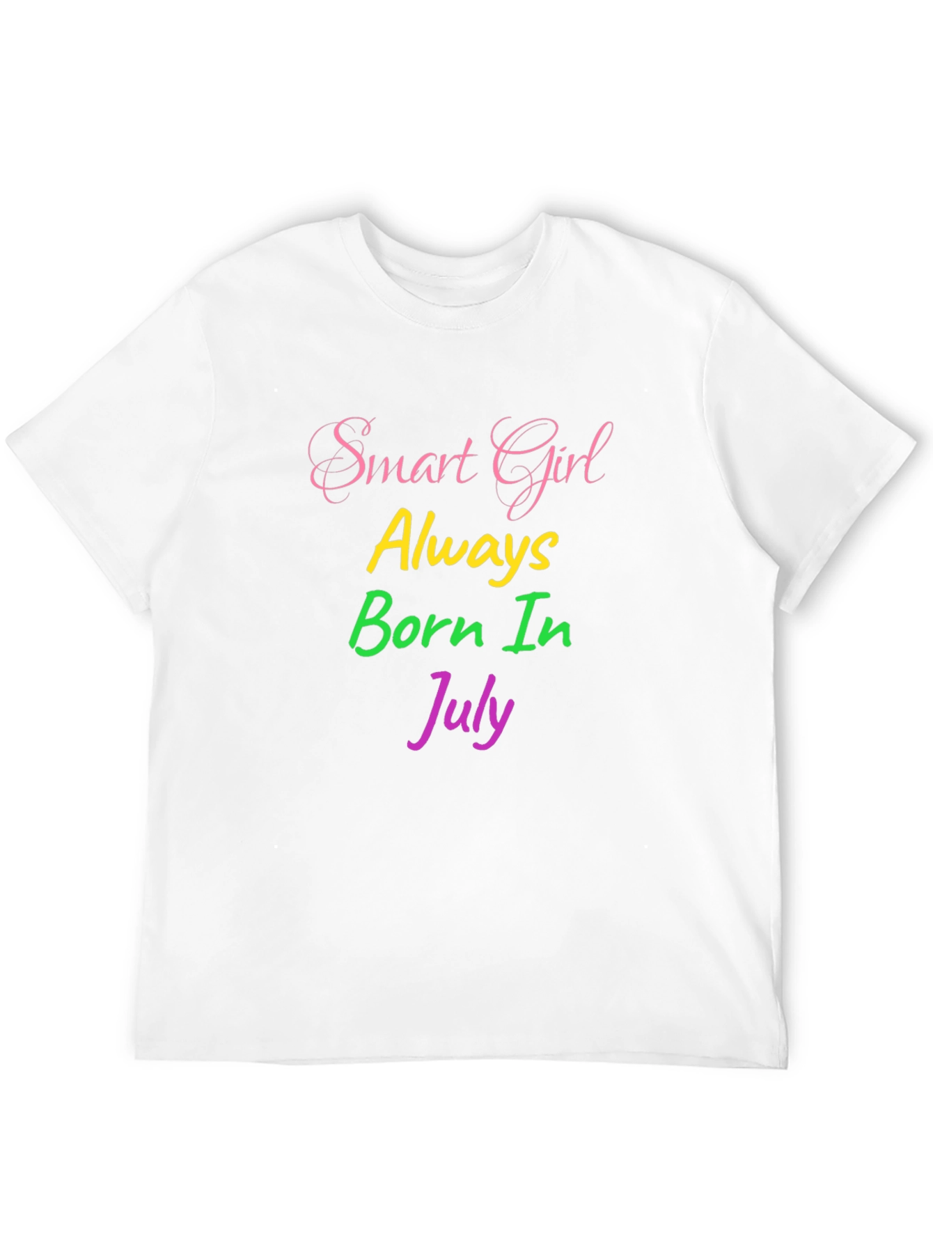 Smart Girl Born in July - Black T-Shirt