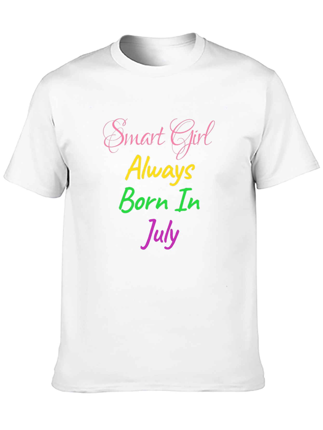 Smart Girl Born in July - Black T-Shirt