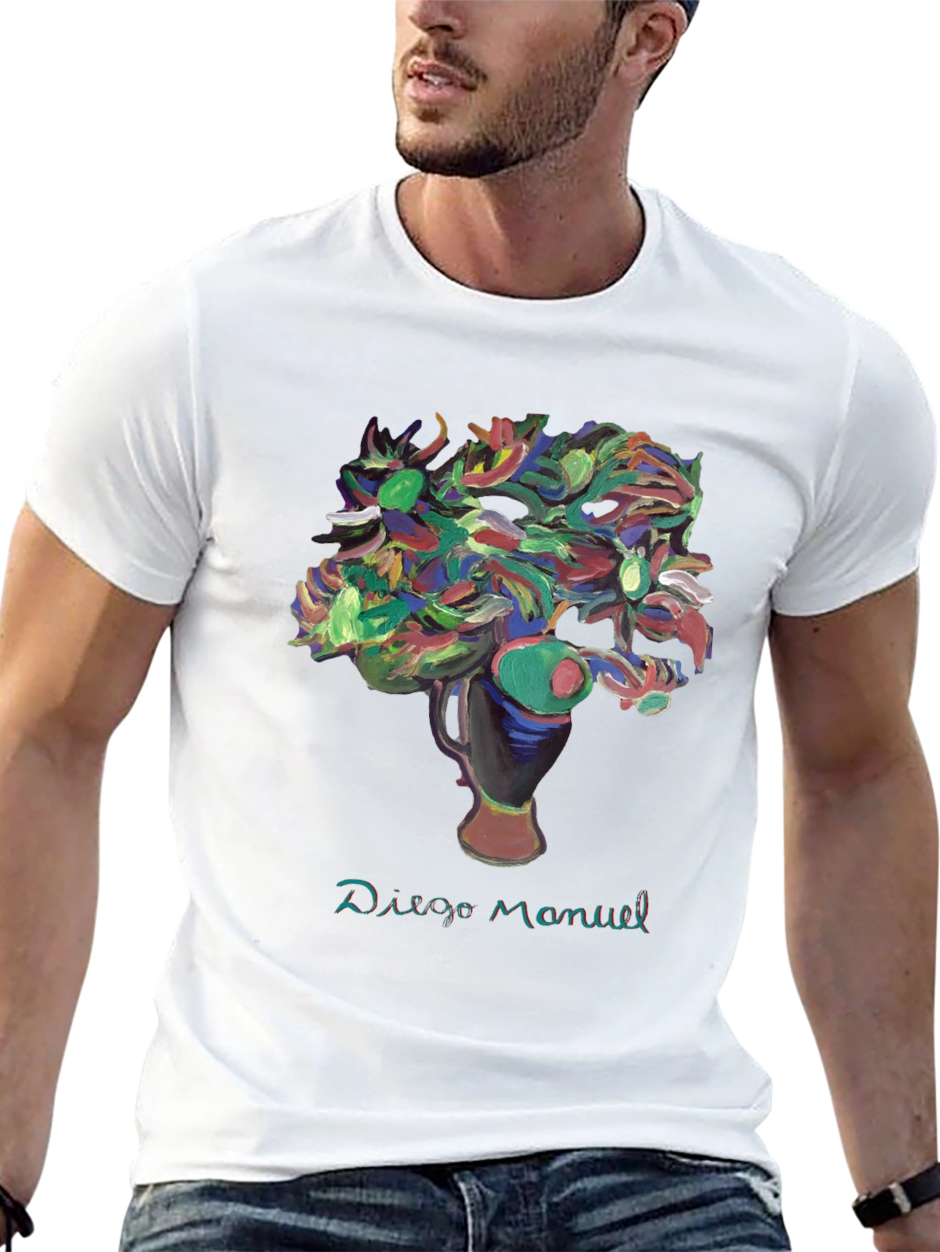 Floral Art Print T-Shirt