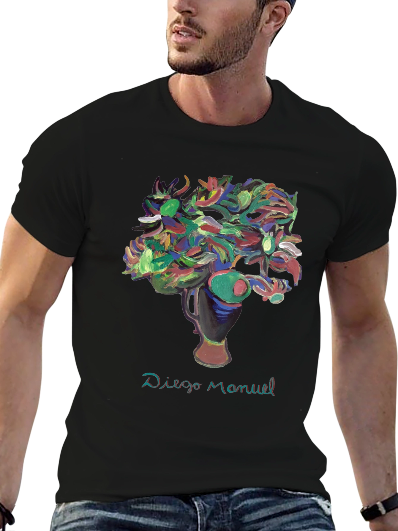 Floral Art Print T-Shirt