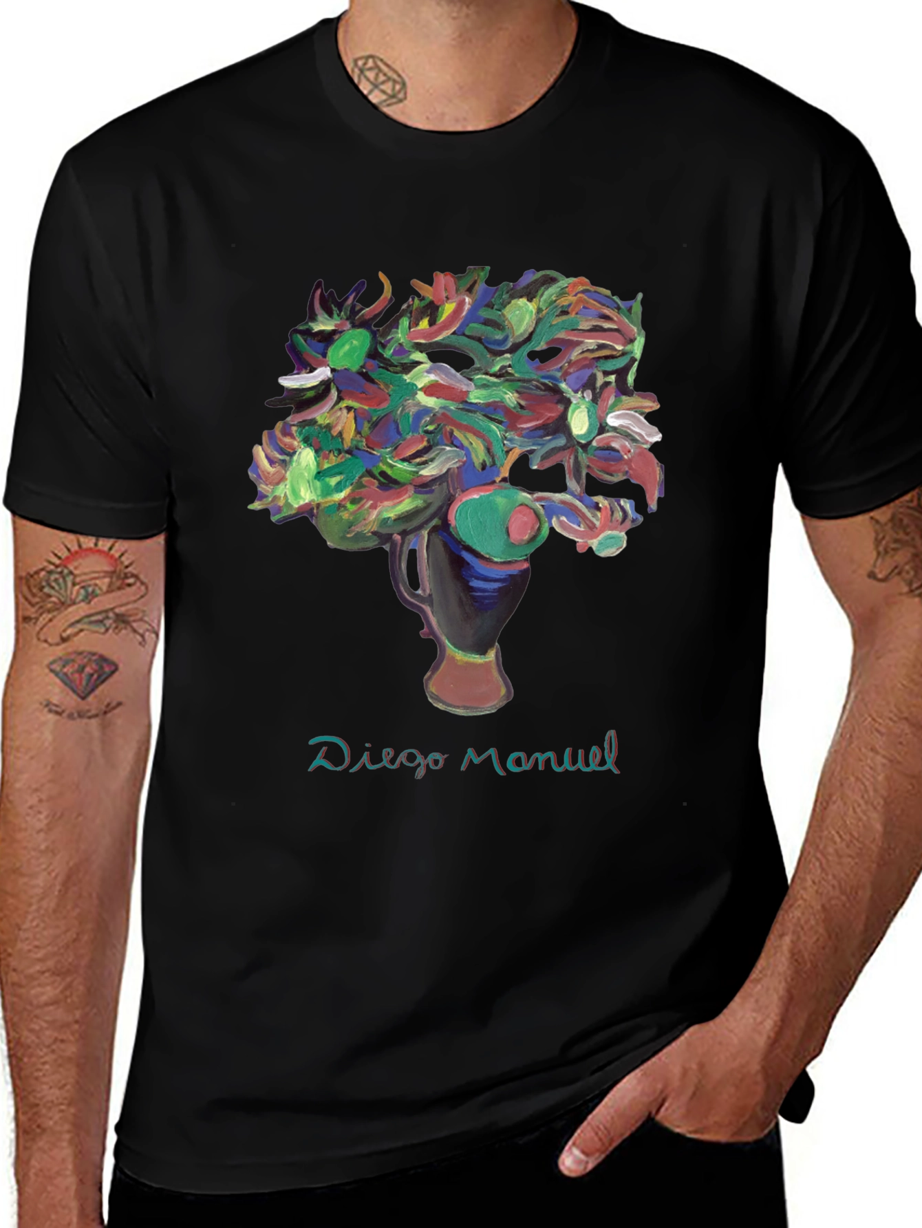 Floral Art Print T-Shirt