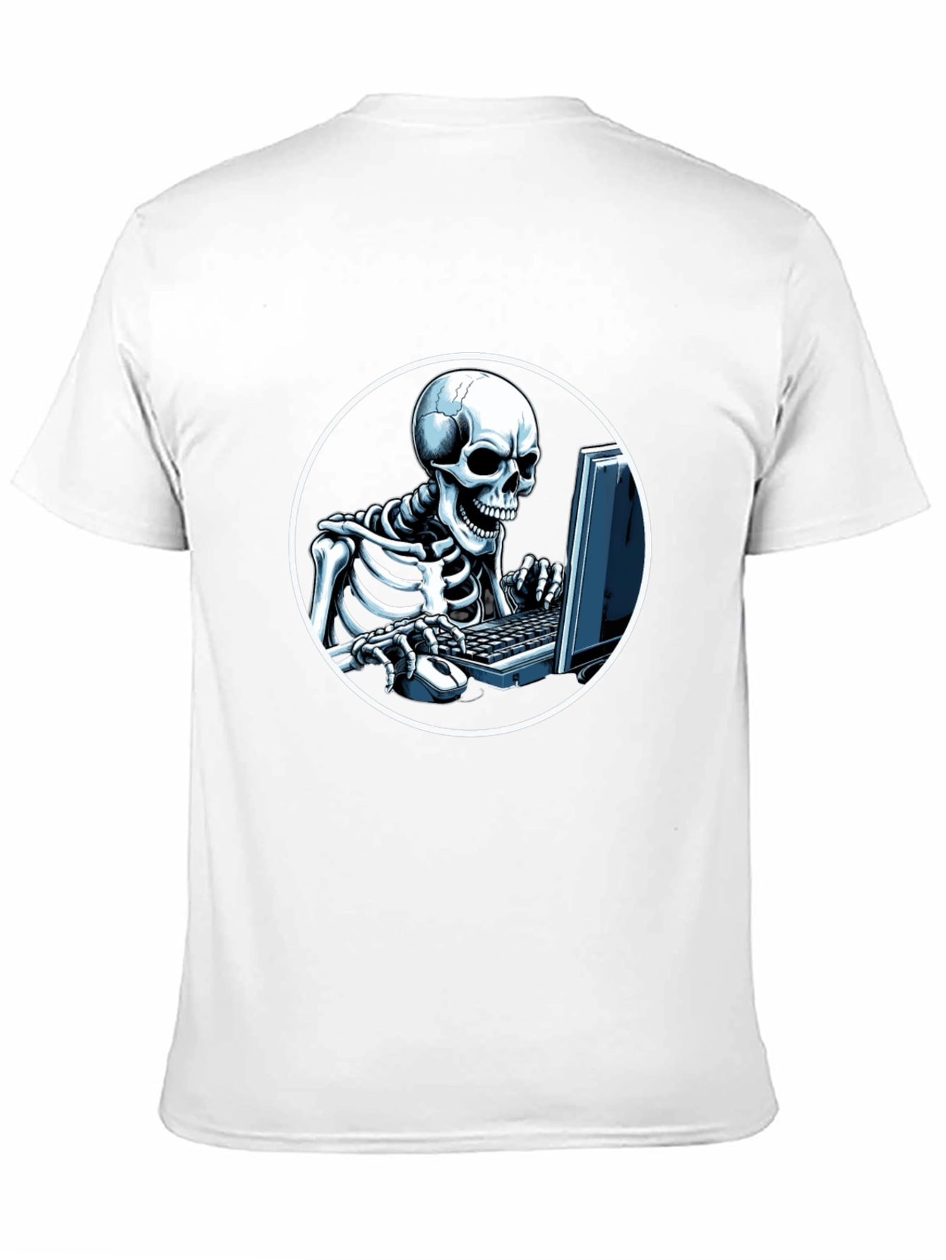 Skeleton Gamer Black T-Shirt - Funny Graphic Tee
