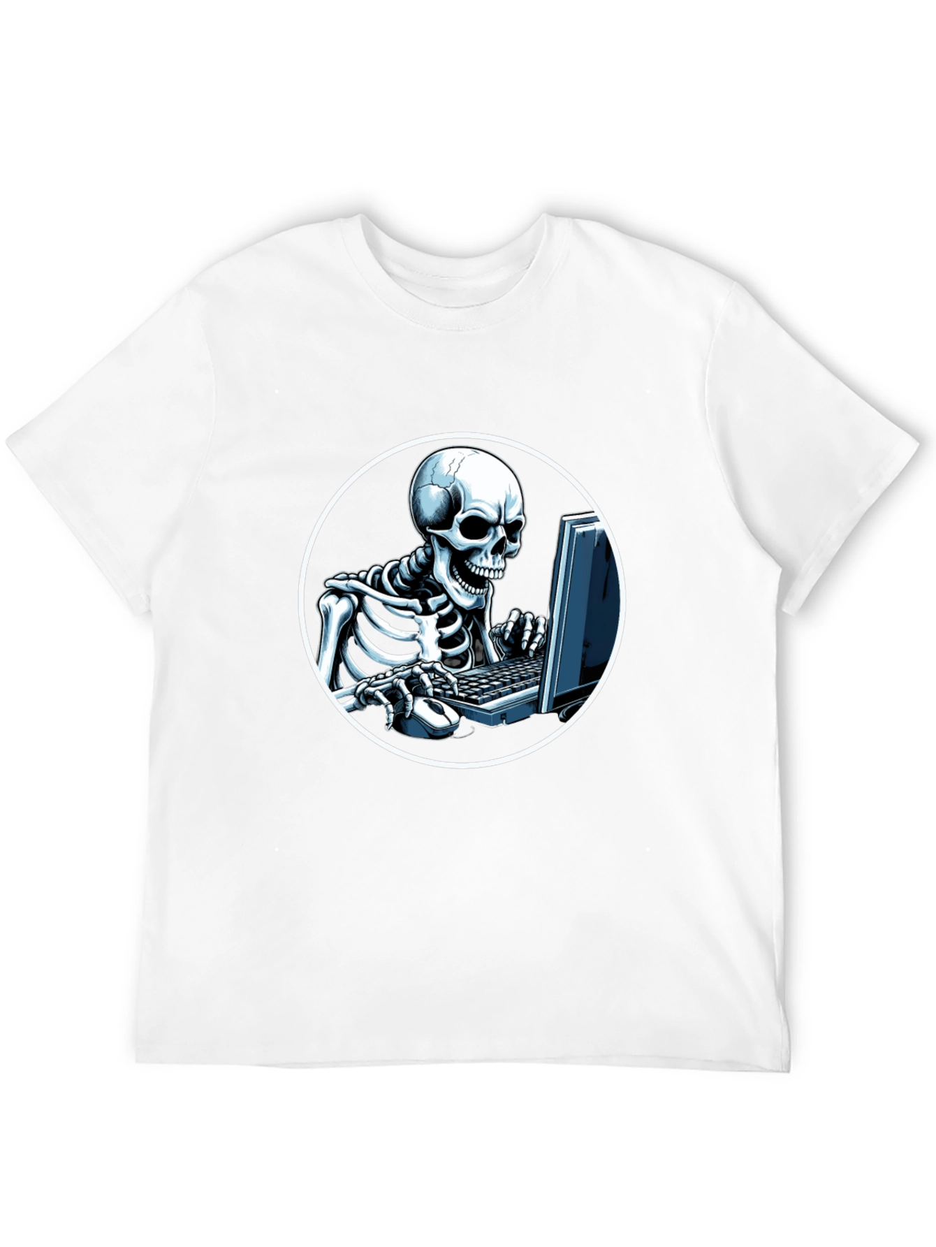 Skeleton Gamer Black T-Shirt - Funny Graphic Tee