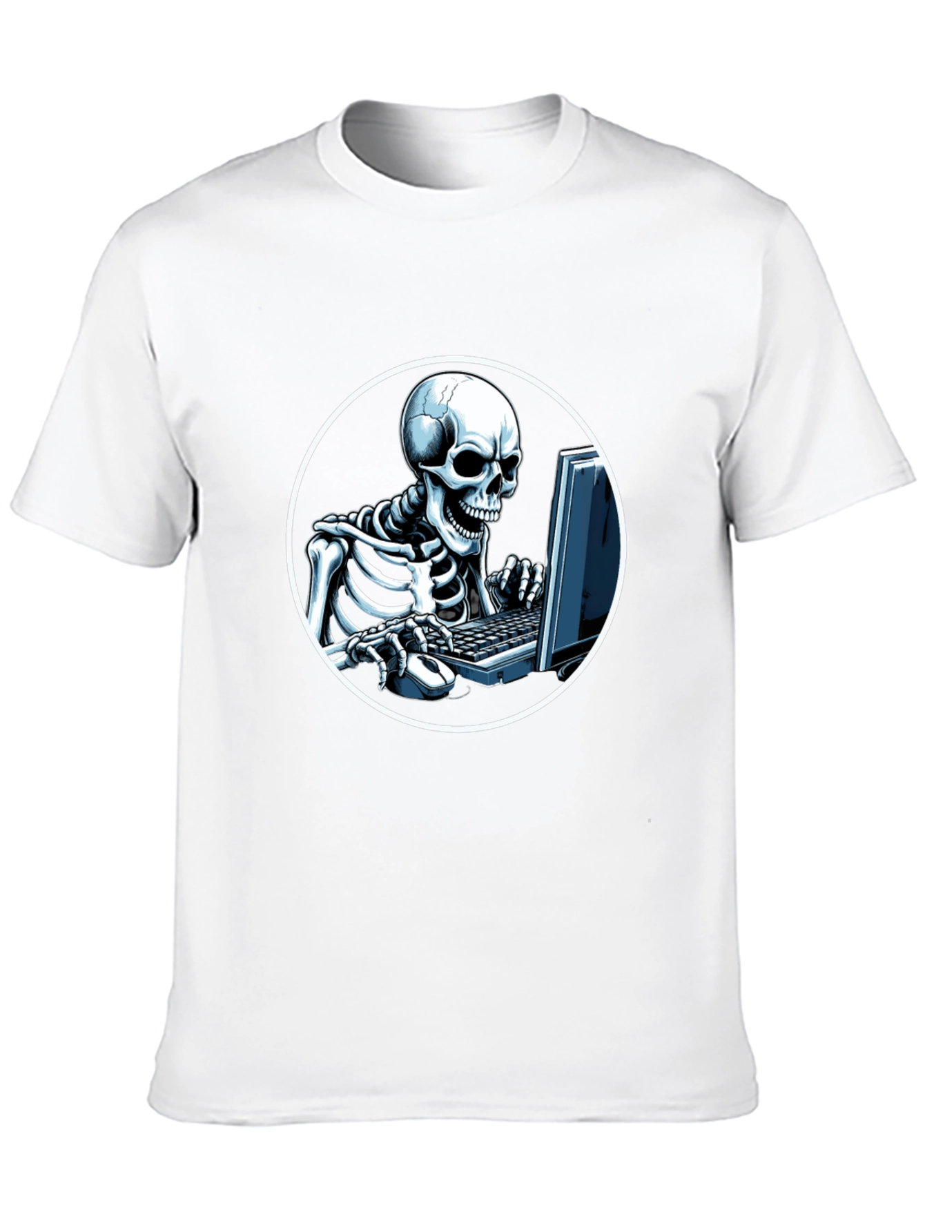 Skeleton Gamer Black T-Shirt - Funny Graphic Tee