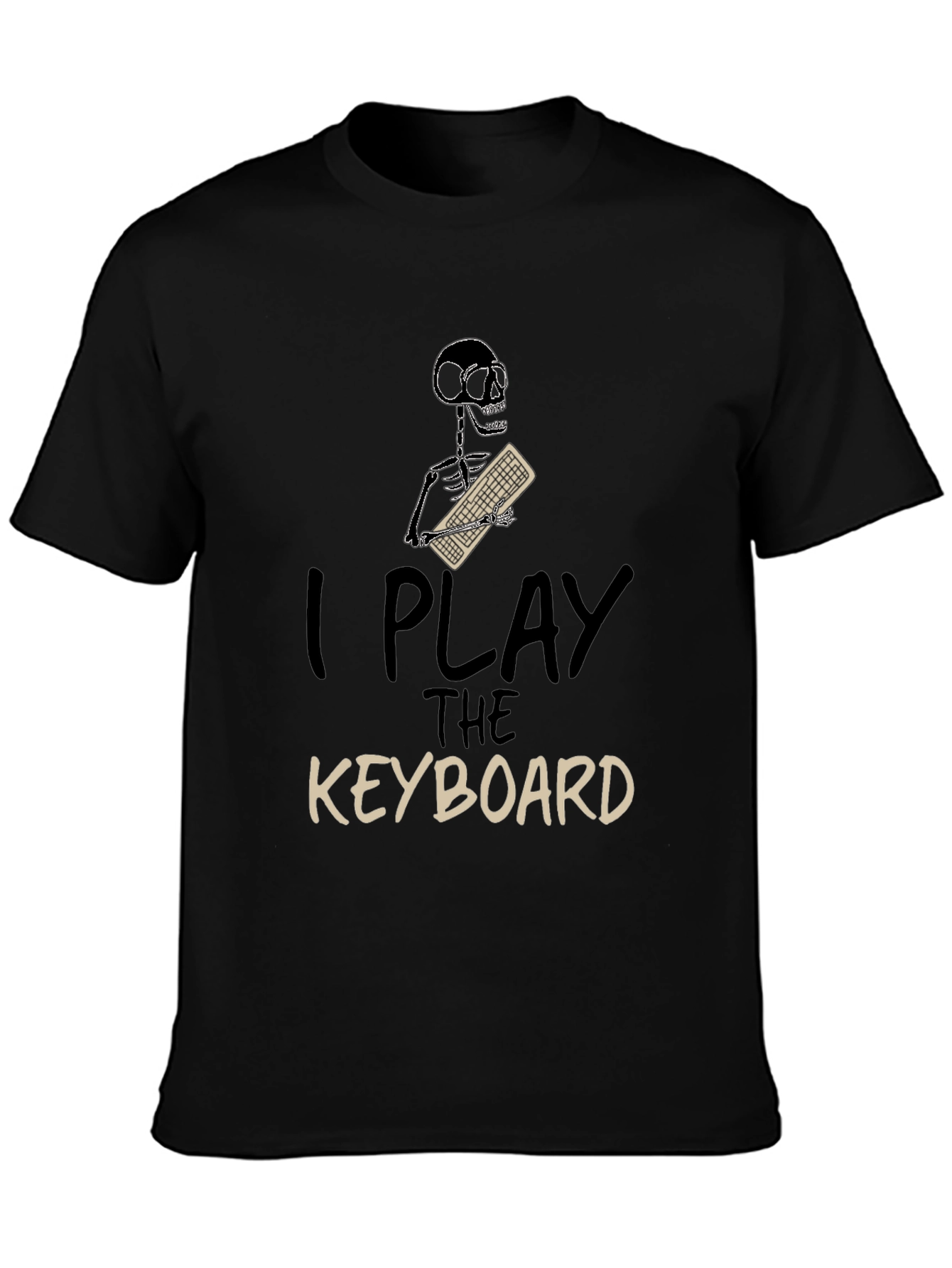 I Play The Keyboard T-Shirt - Skeleton Musician Tee