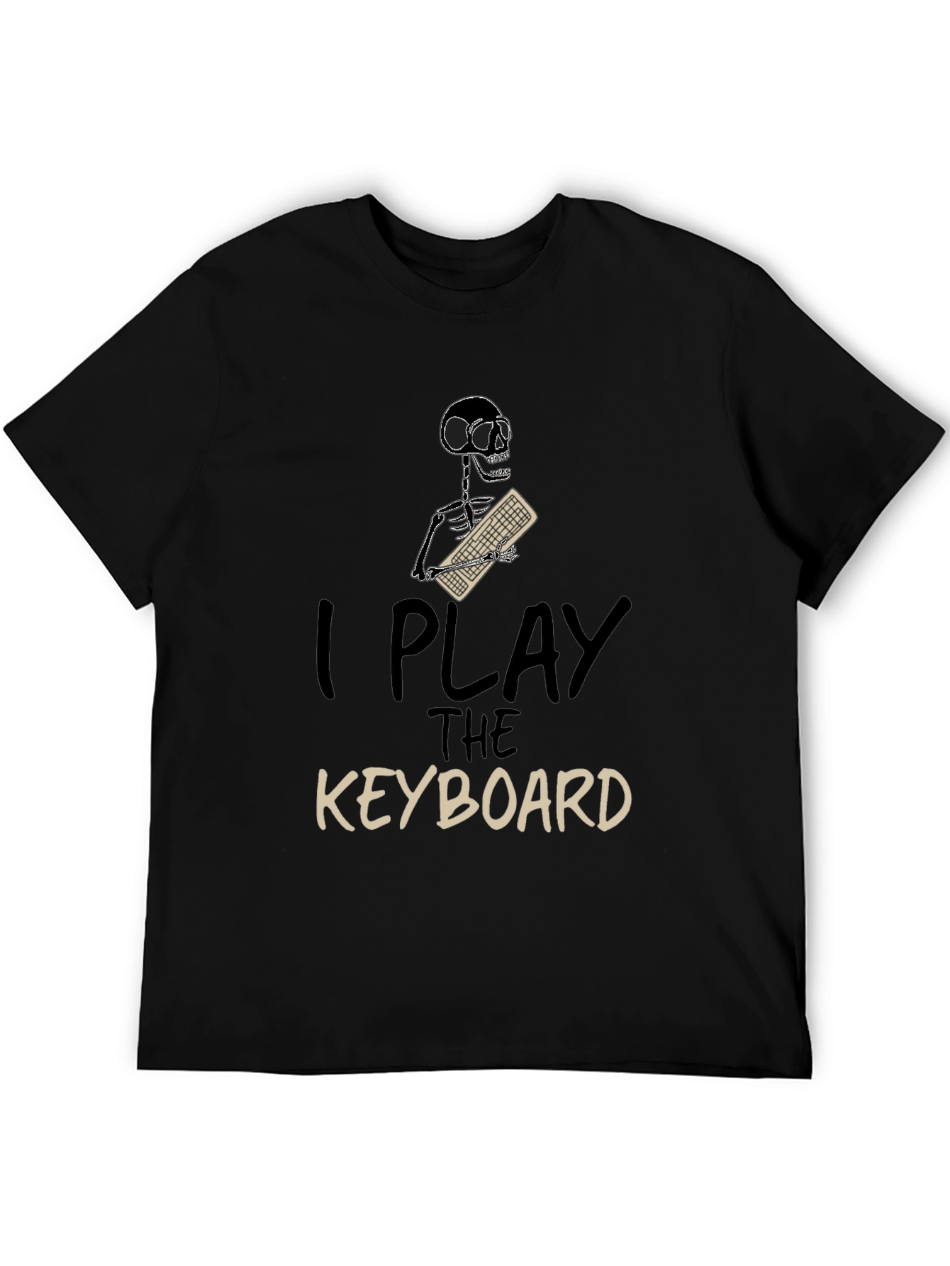 I Play The Keyboard T-Shirt - Skeleton Musician Tee