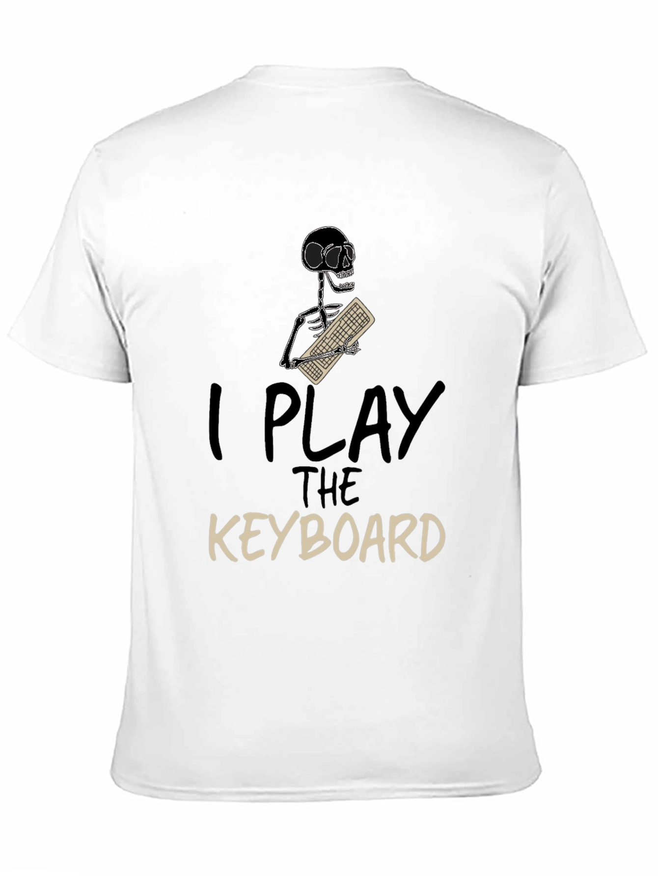 I Play The Keyboard T-Shirt - Skeleton Musician Tee