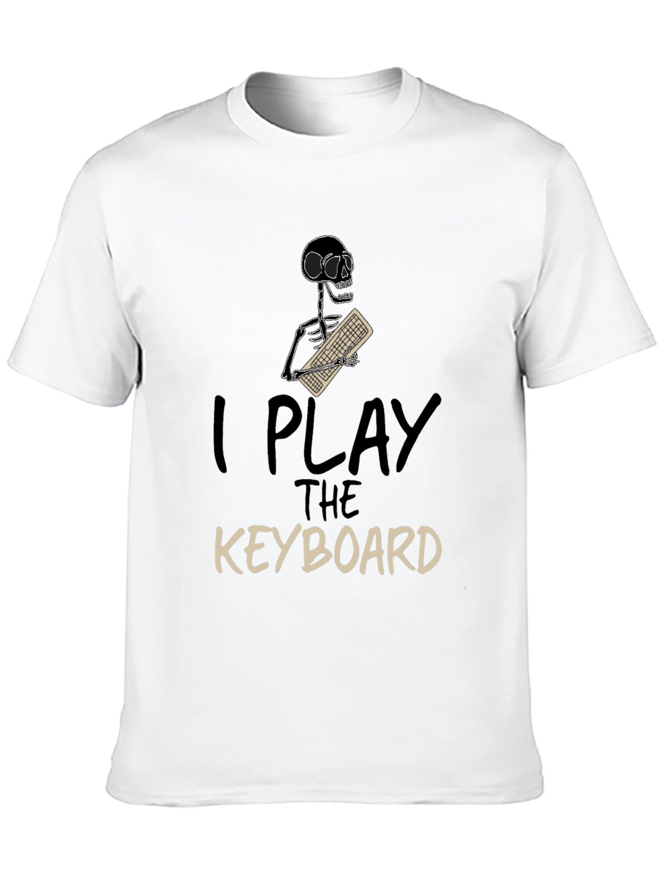 I Play The Keyboard T-Shirt - Skeleton Musician Tee