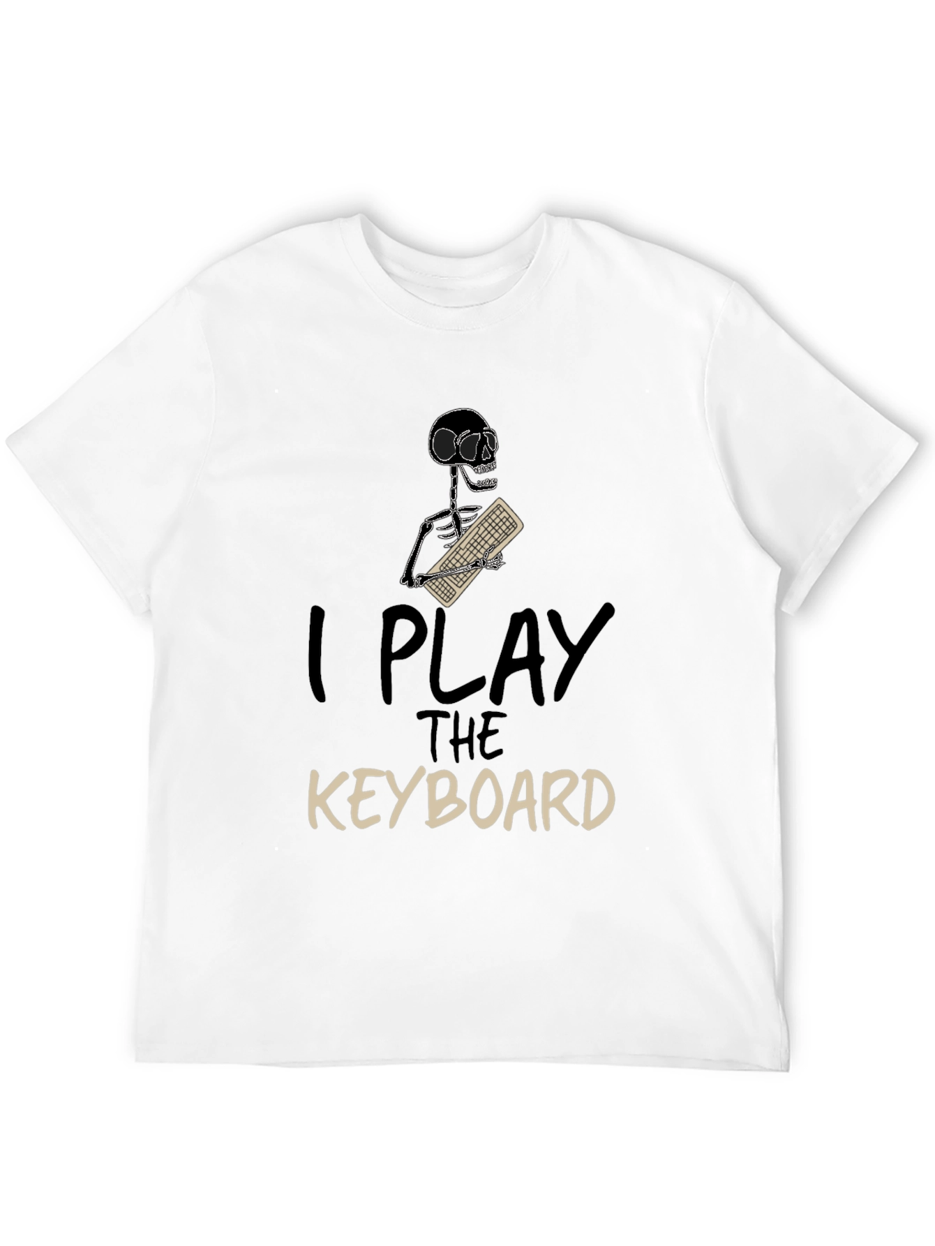 I Play The Keyboard T-Shirt - Skeleton Musician Tee