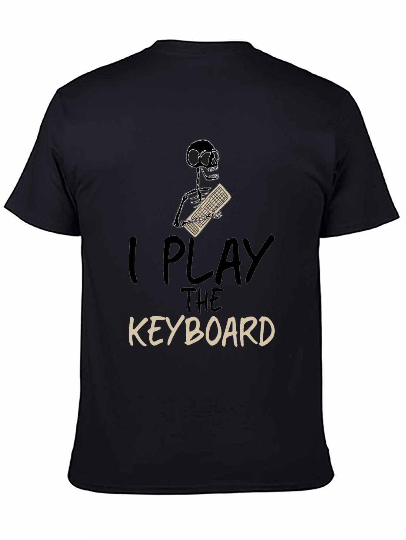 I Play The Keyboard T-Shirt - Skeleton Musician Tee