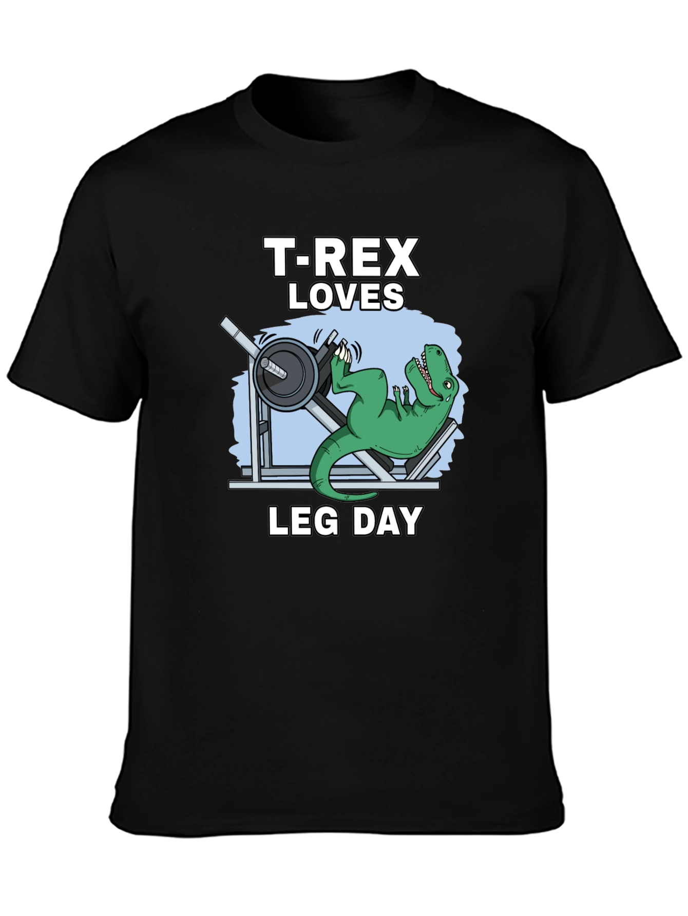 T-Rex Loves Leg Day Graphic T-Shirt