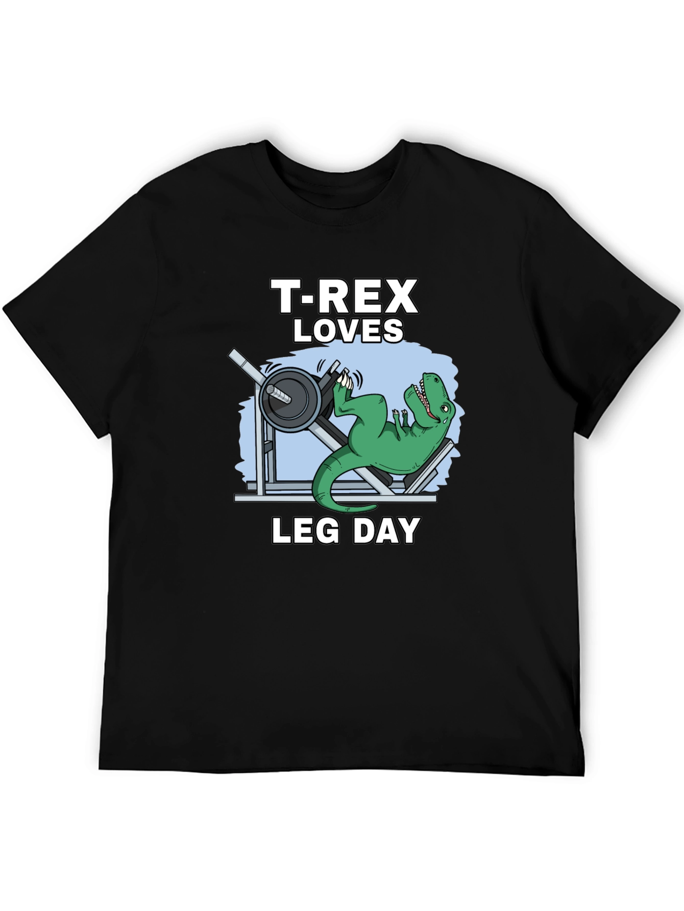 T-Rex Loves Leg Day Graphic T-Shirt