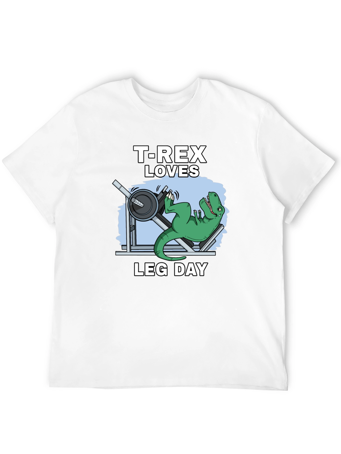 T-Rex Loves Leg Day Graphic T-Shirt