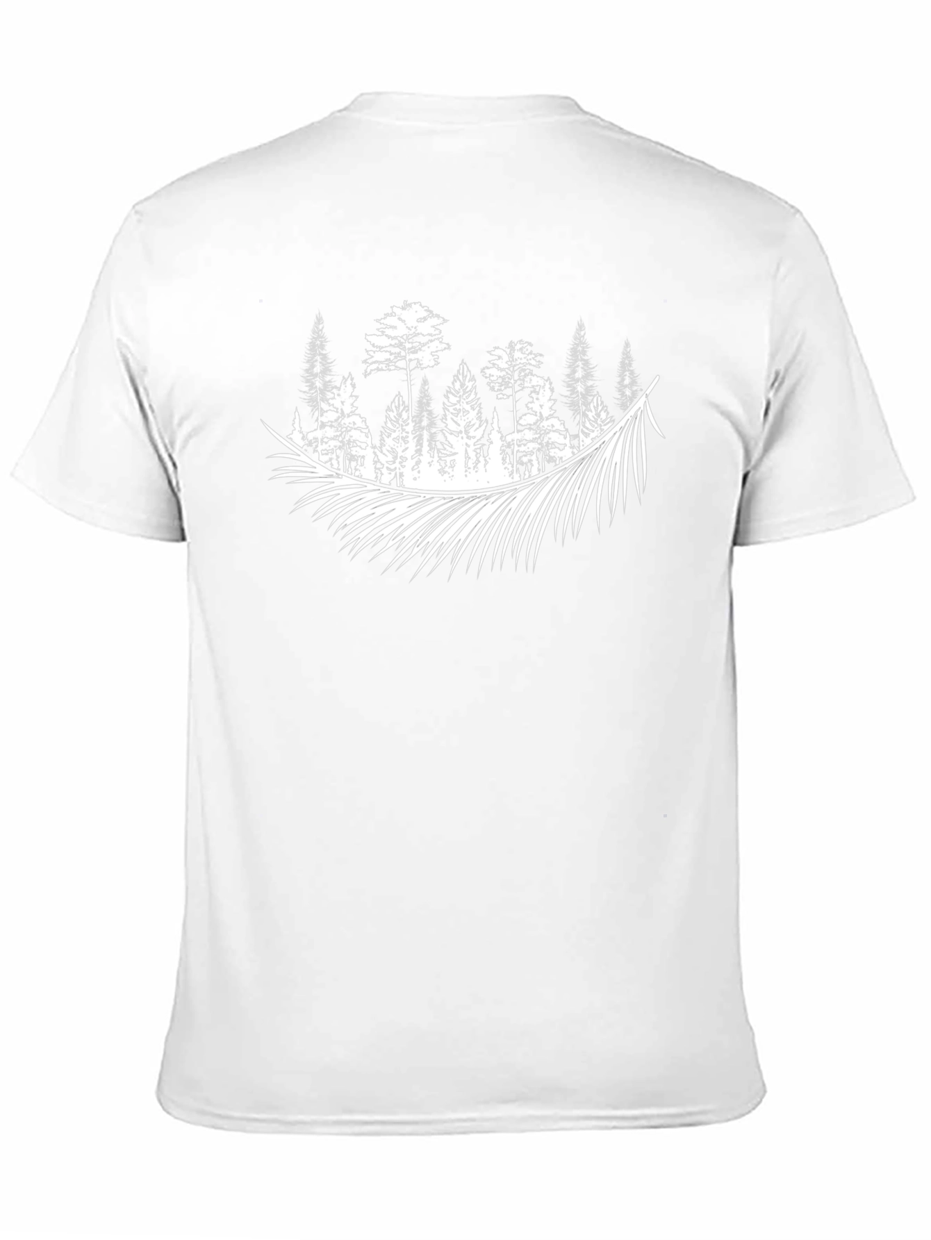 Forest Feather Graphic Tee - Nature Inspired Style