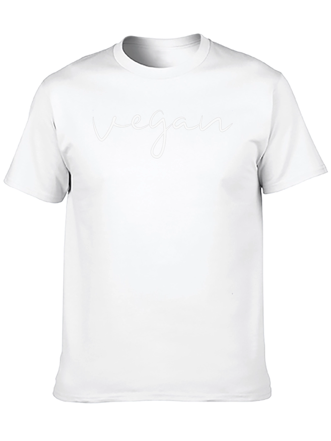 Vegan Script T-Shirt - Black Cotton Tee