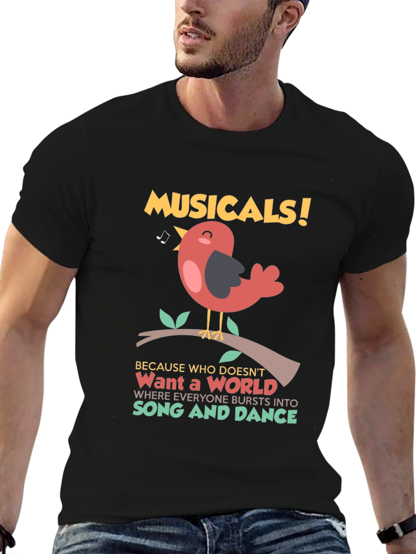 Musicals Bird T-Shirt: Song and Dance World Tee