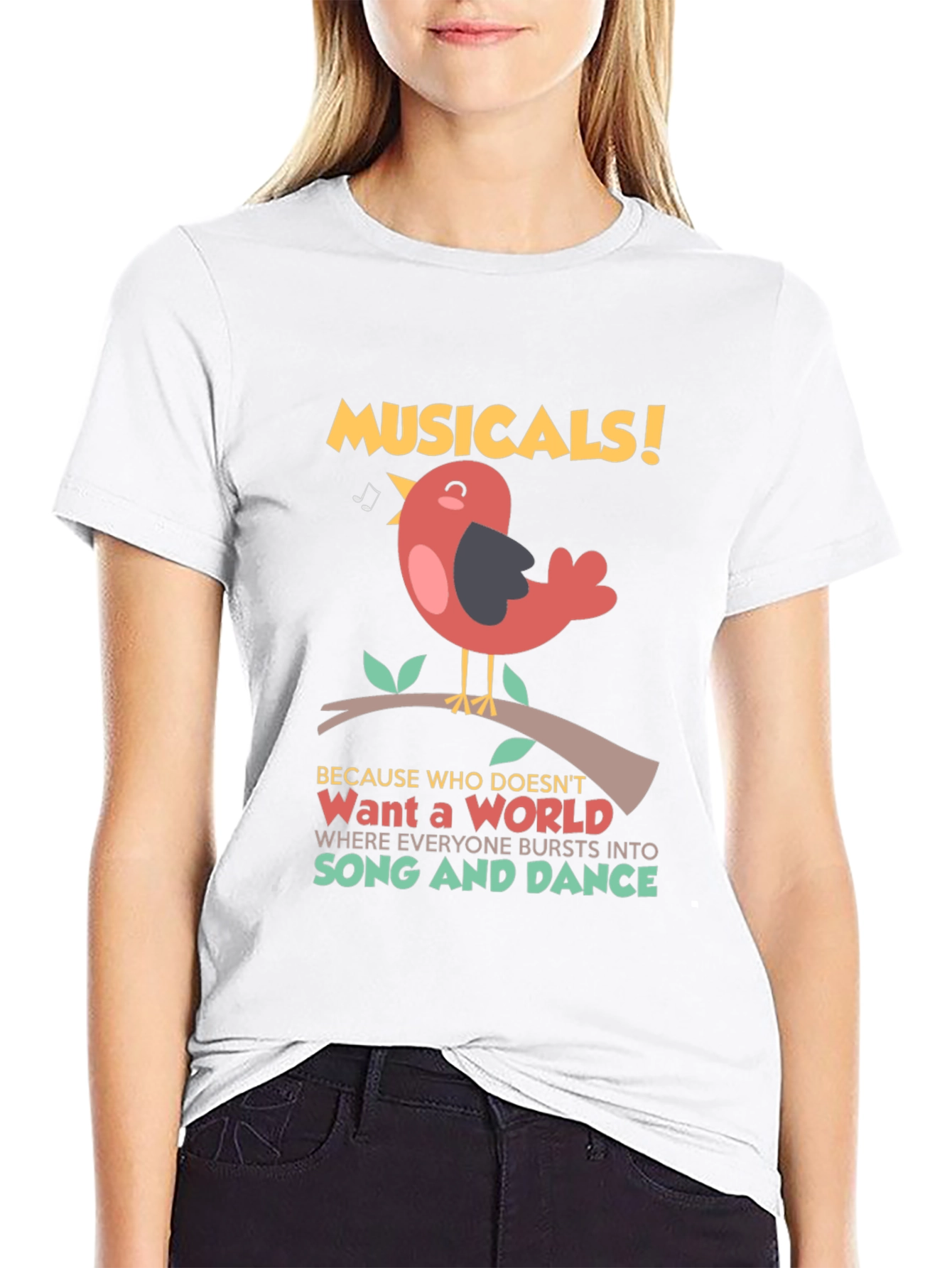 Musicals Bird T-Shirt: Song and Dance World Tee