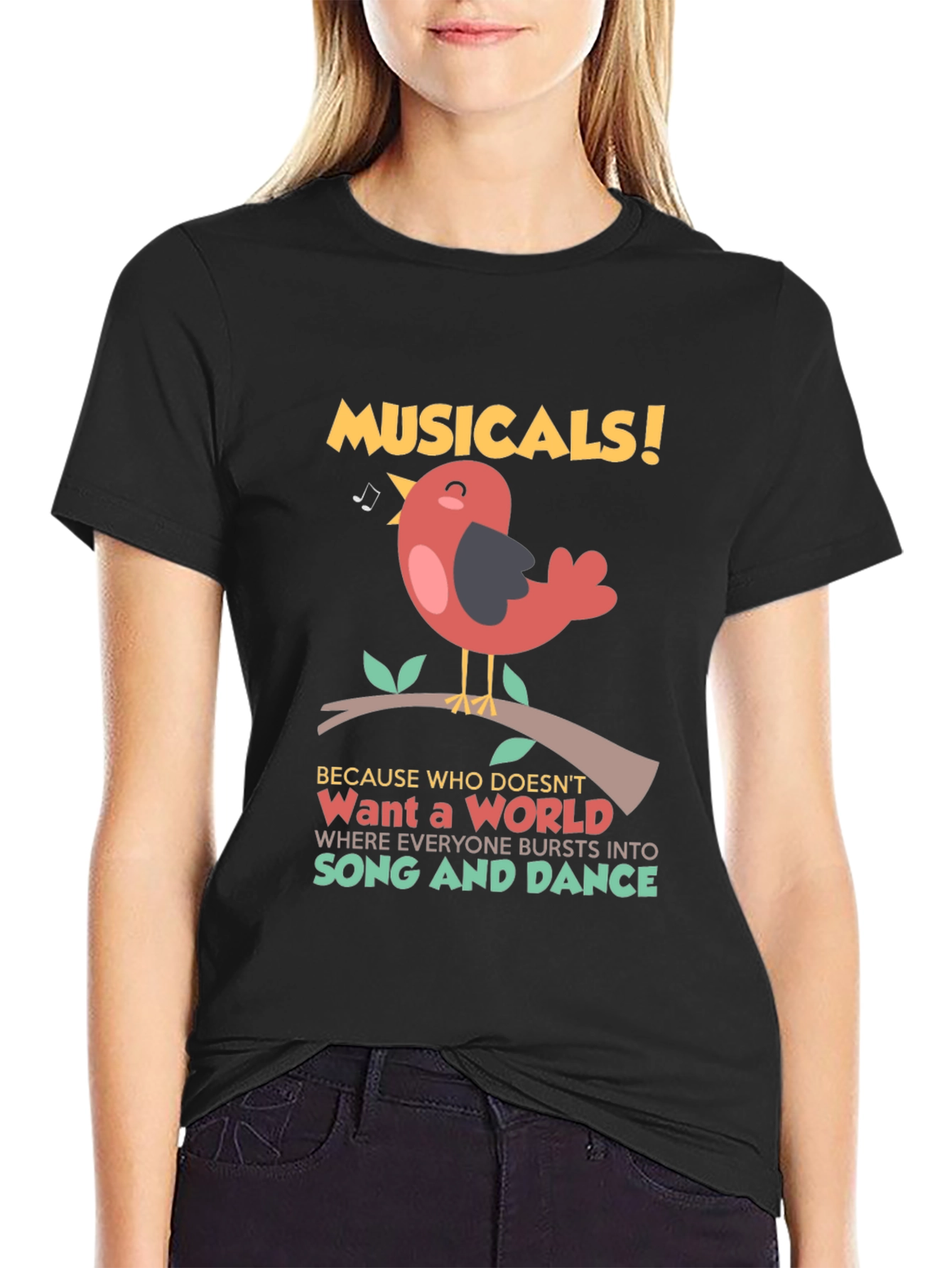 Musicals Bird T-Shirt: Song and Dance World Tee