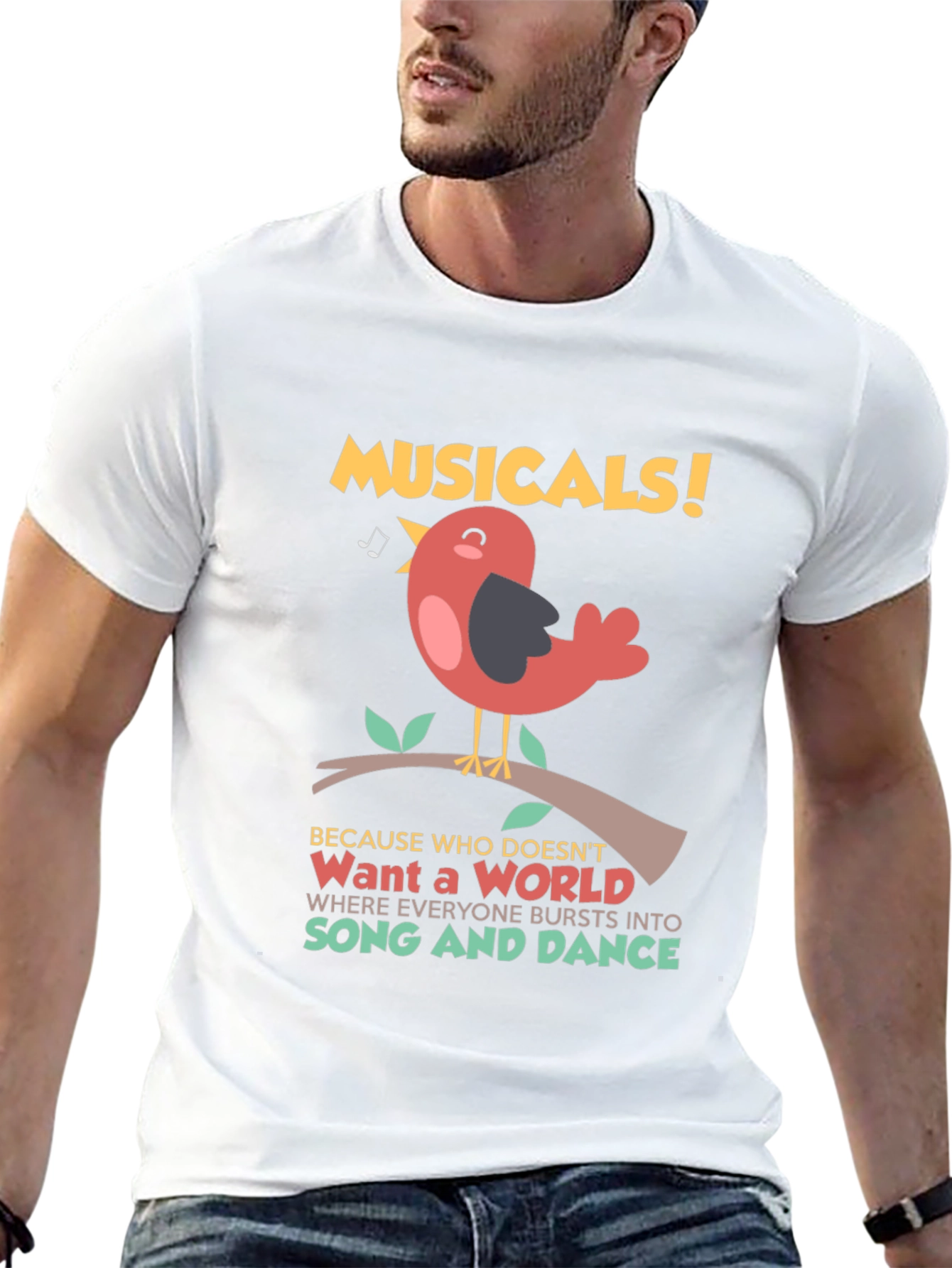 Musicals Bird T-Shirt: Song and Dance World Tee