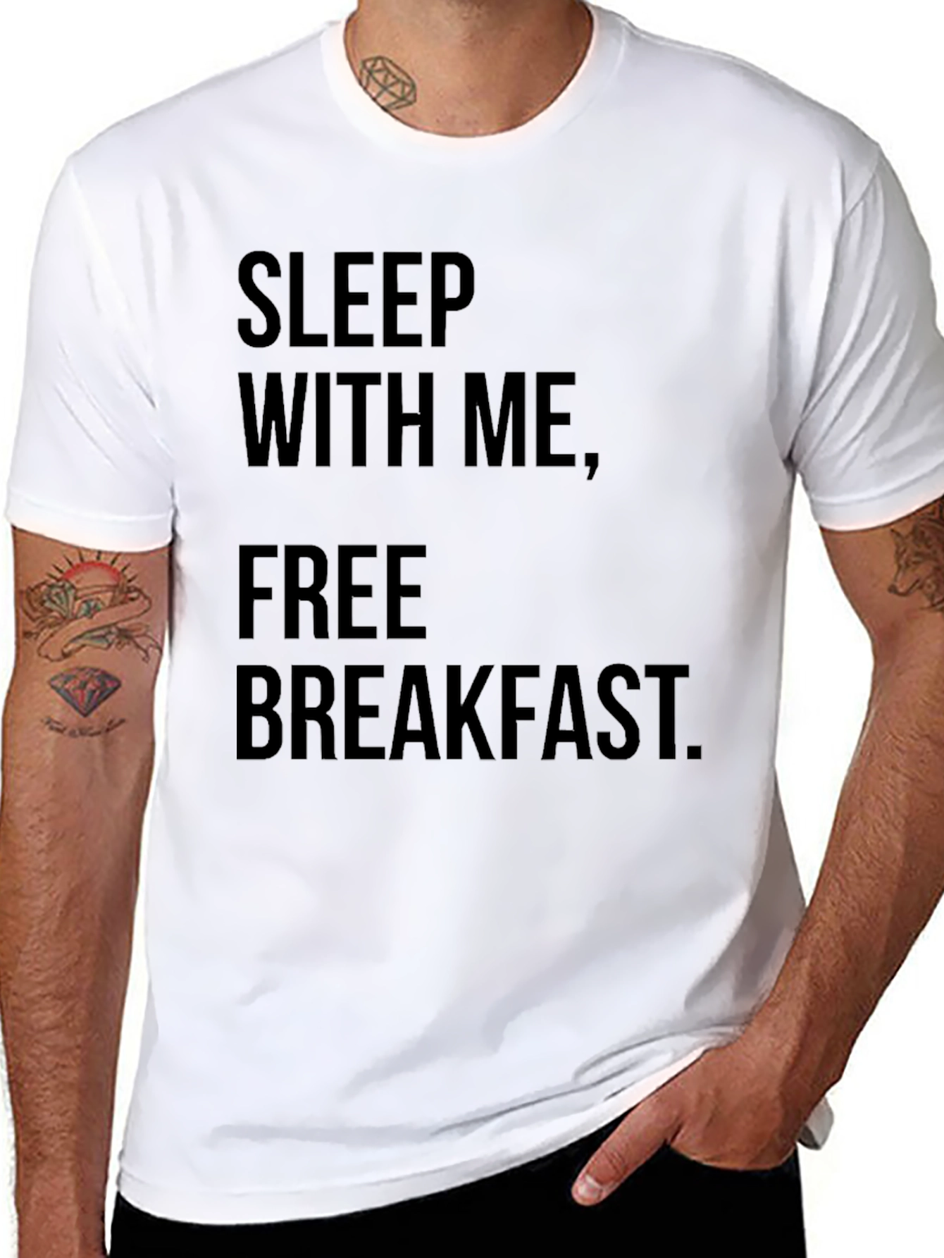 Sleep With Me Free Breakfast Graphic Tee